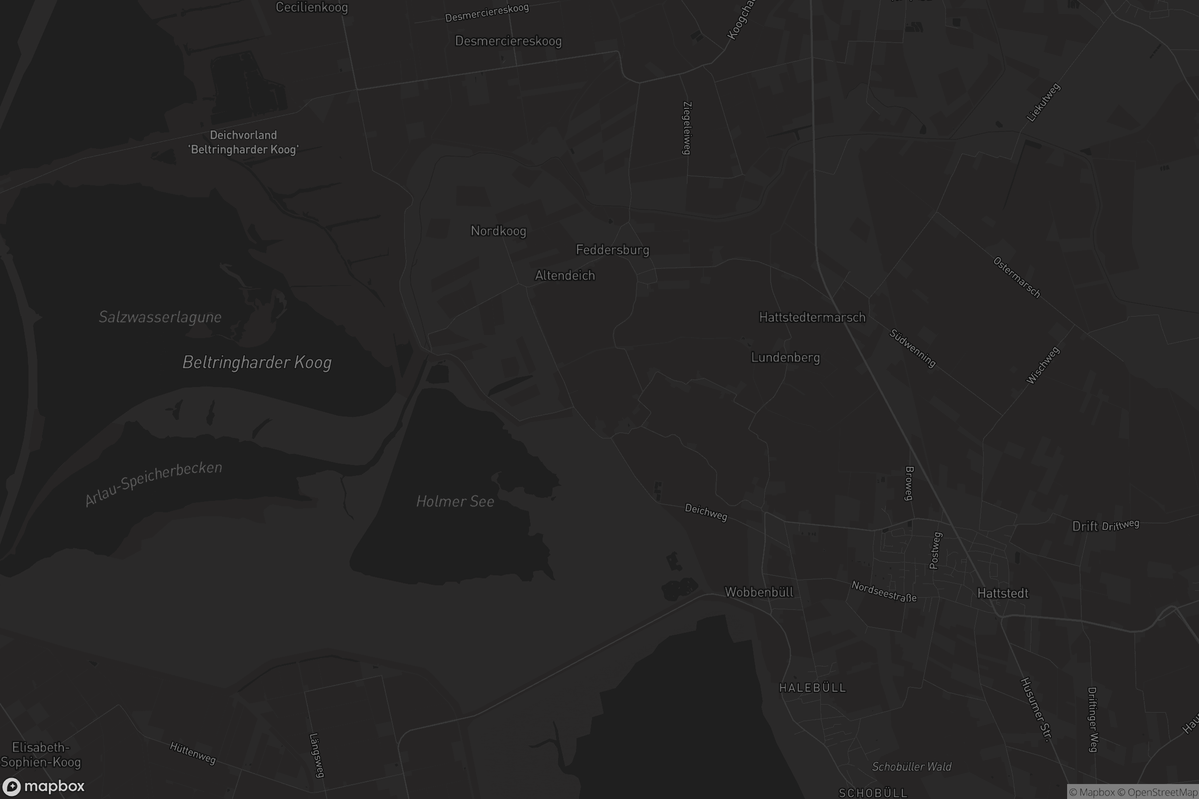 Karte von Hattstedtermarsch