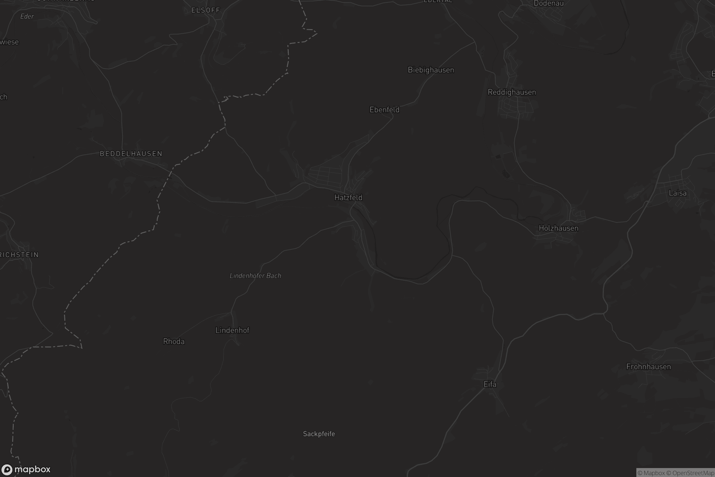 Karte von Hatzfeld (Eder)