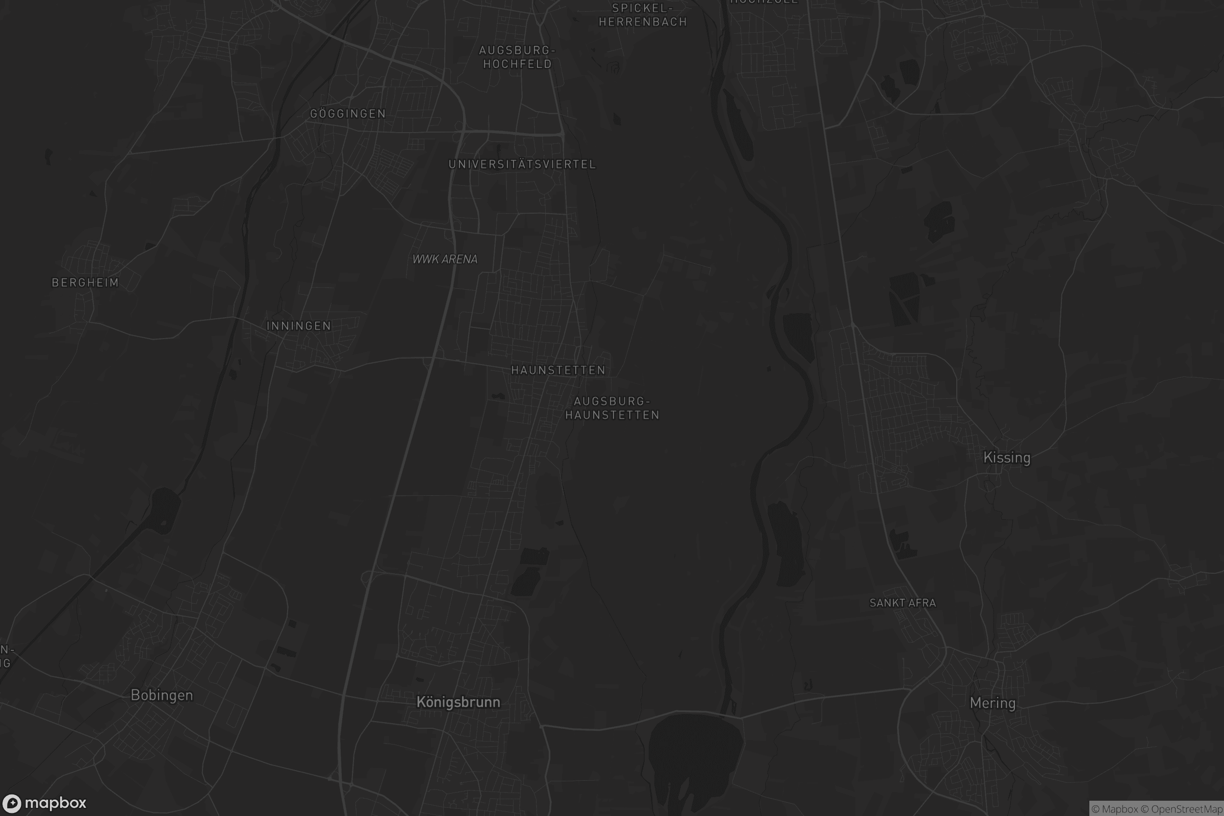 Karte von Haunstetten-Siebenbrunn