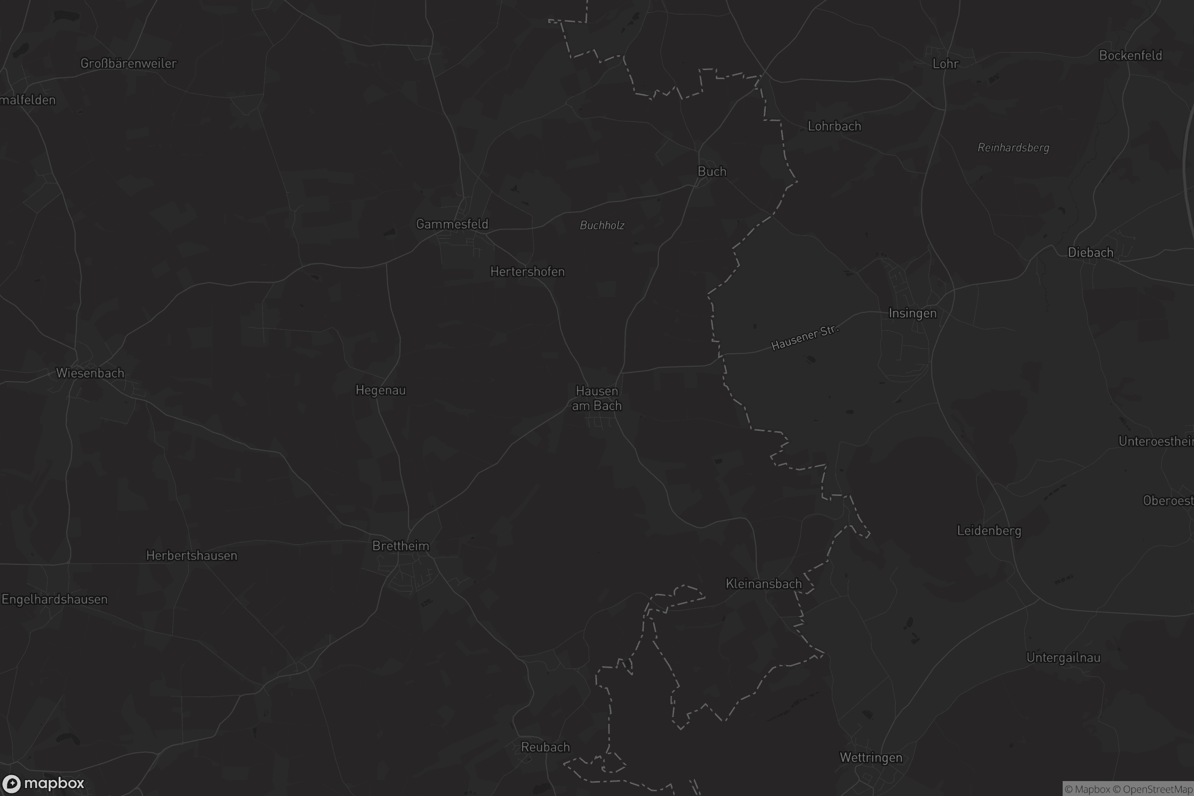 Karte von Hausen am Bach