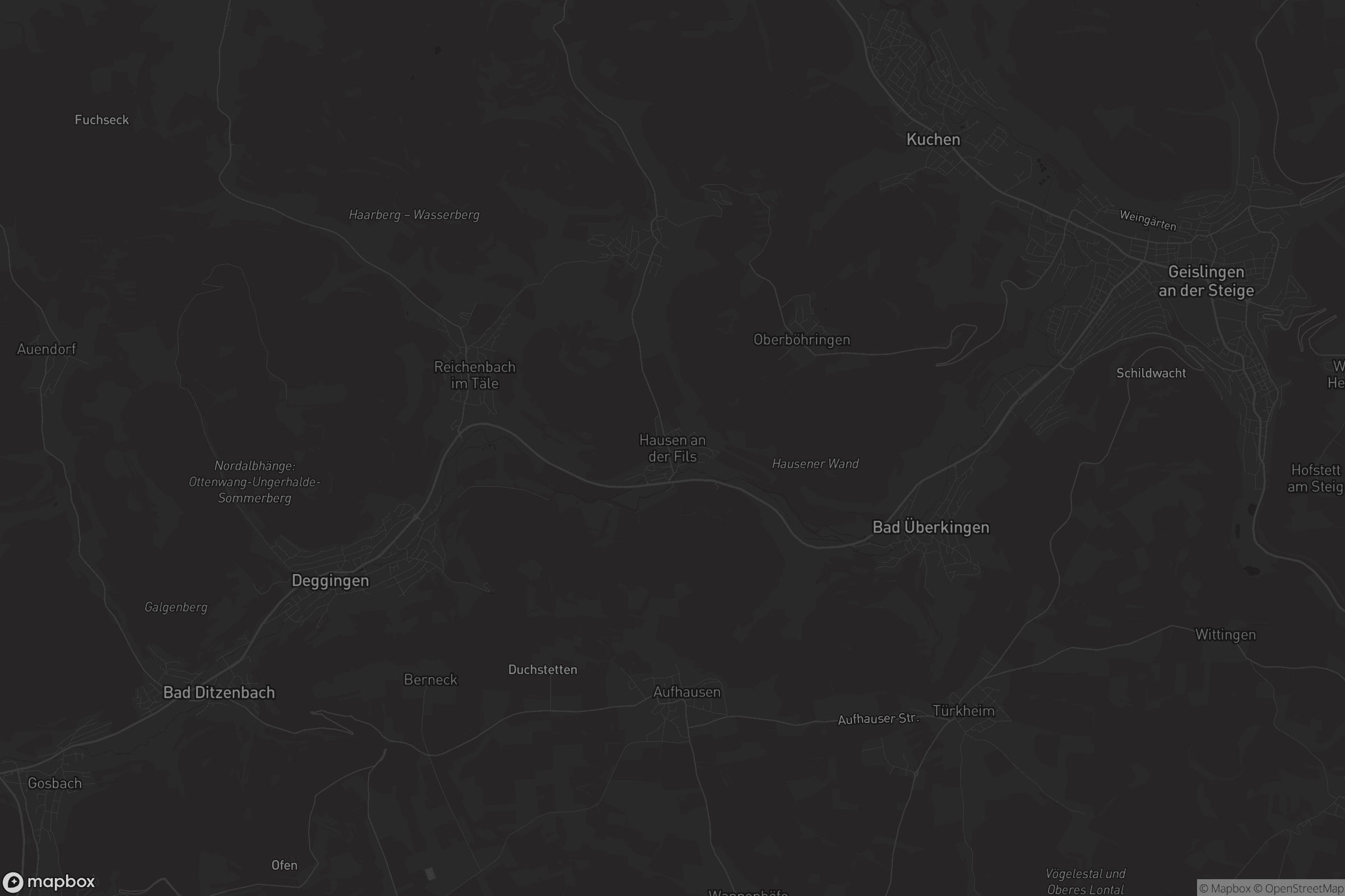 Karte von Hausen an der Fils