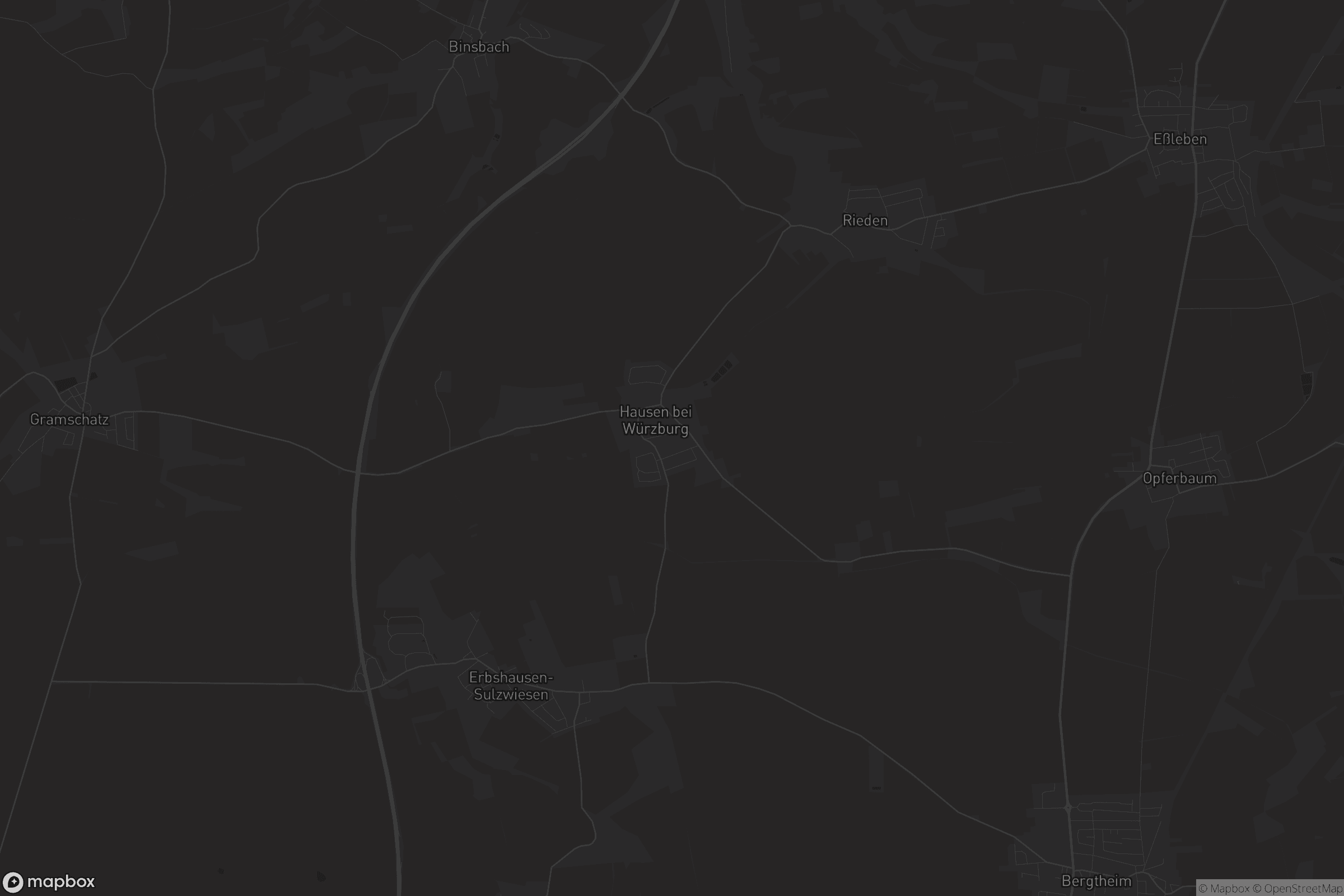 Karte von Hausen bei Würzburg