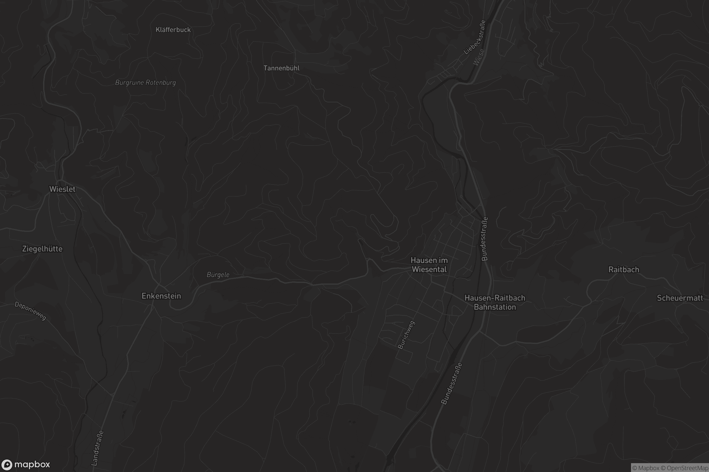 Karte von Hausen im Wiesental