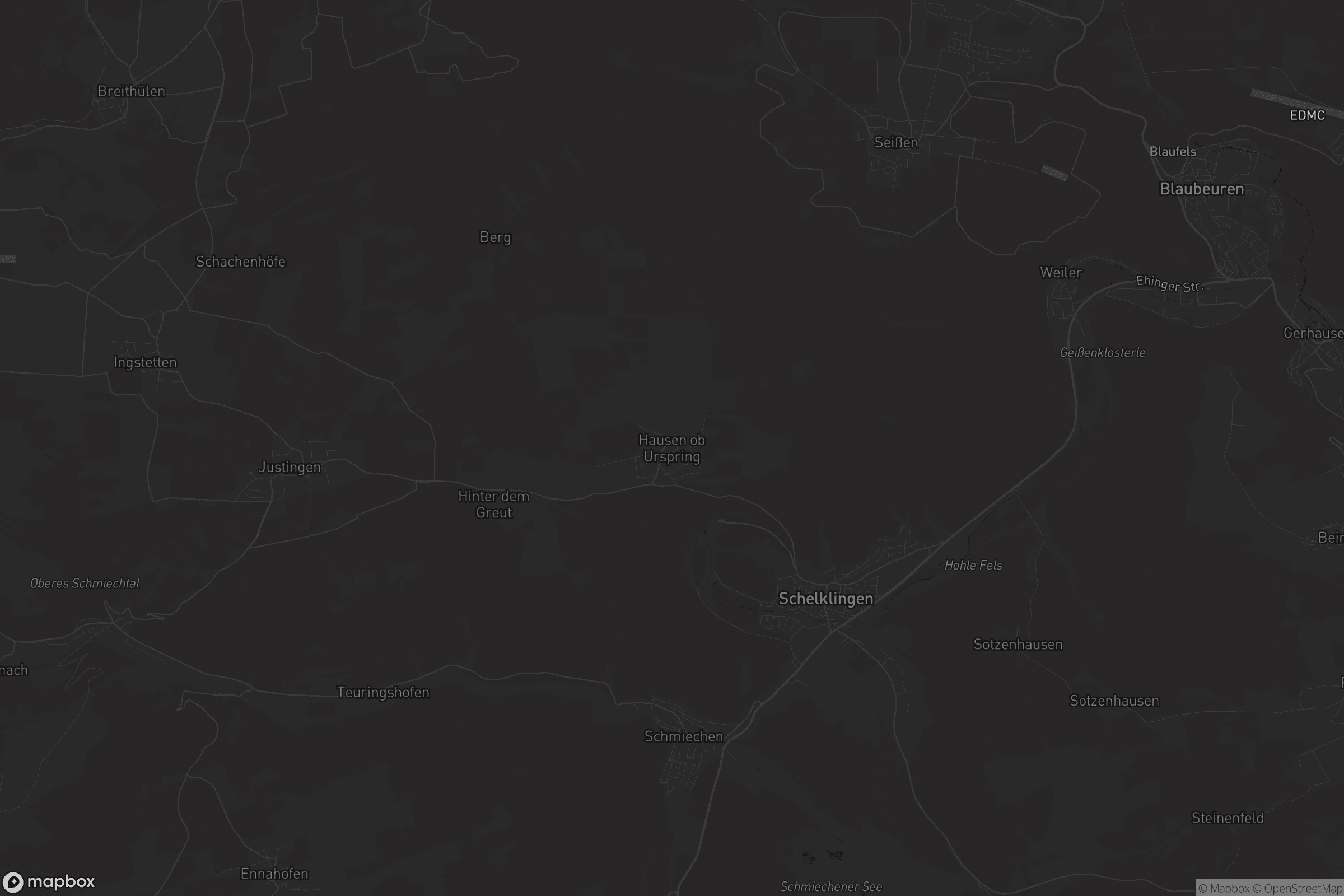 Karte von Hausen ob Urspring