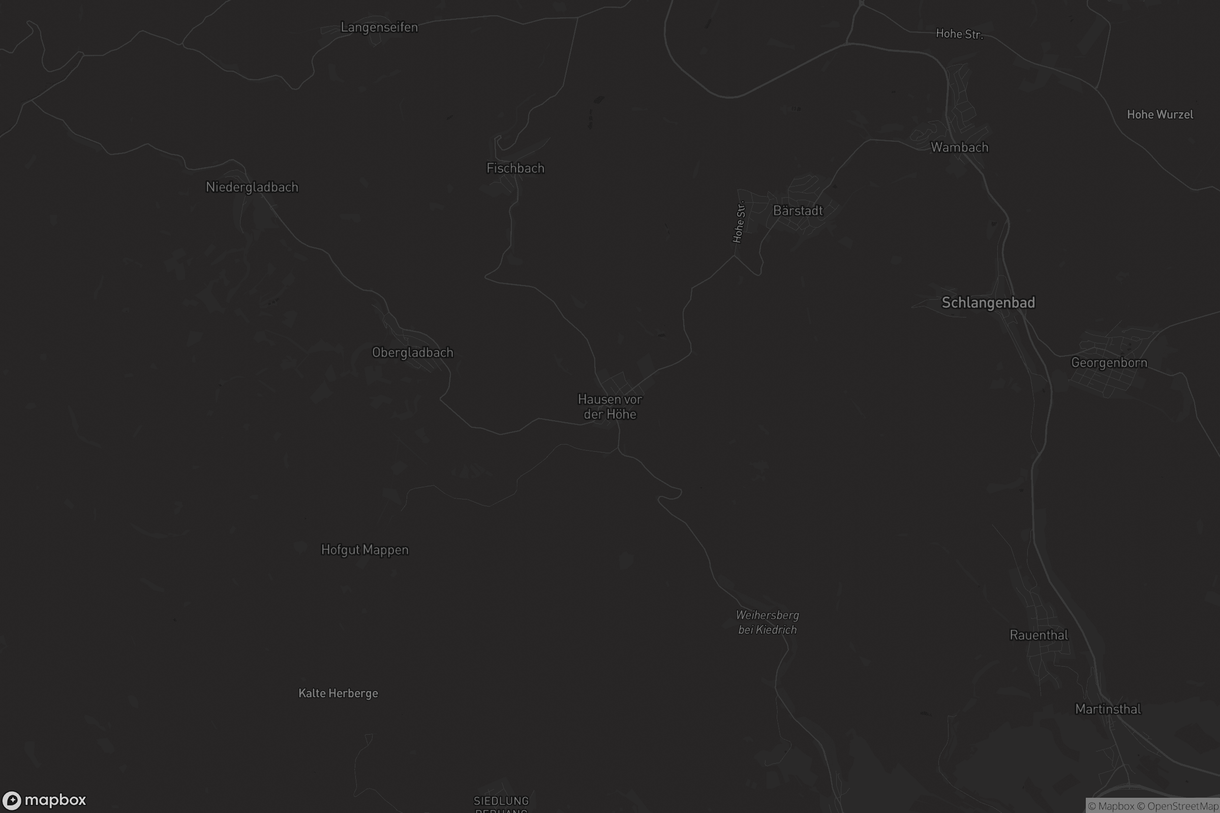 Karte von Hausen vor der Höhe