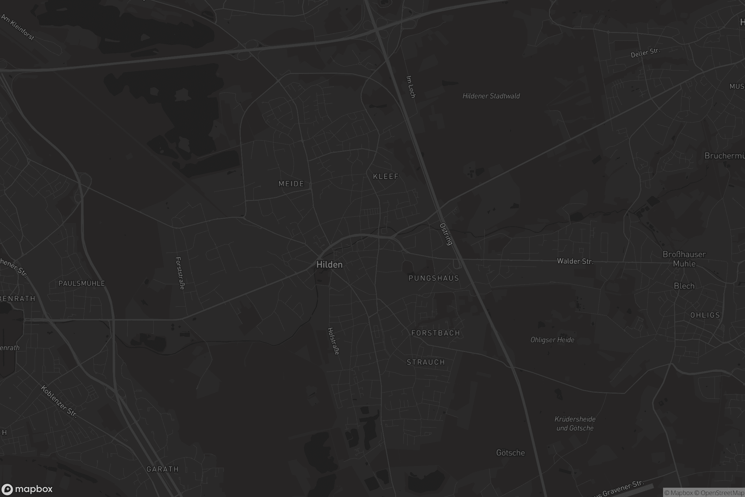 Karte von Hilden