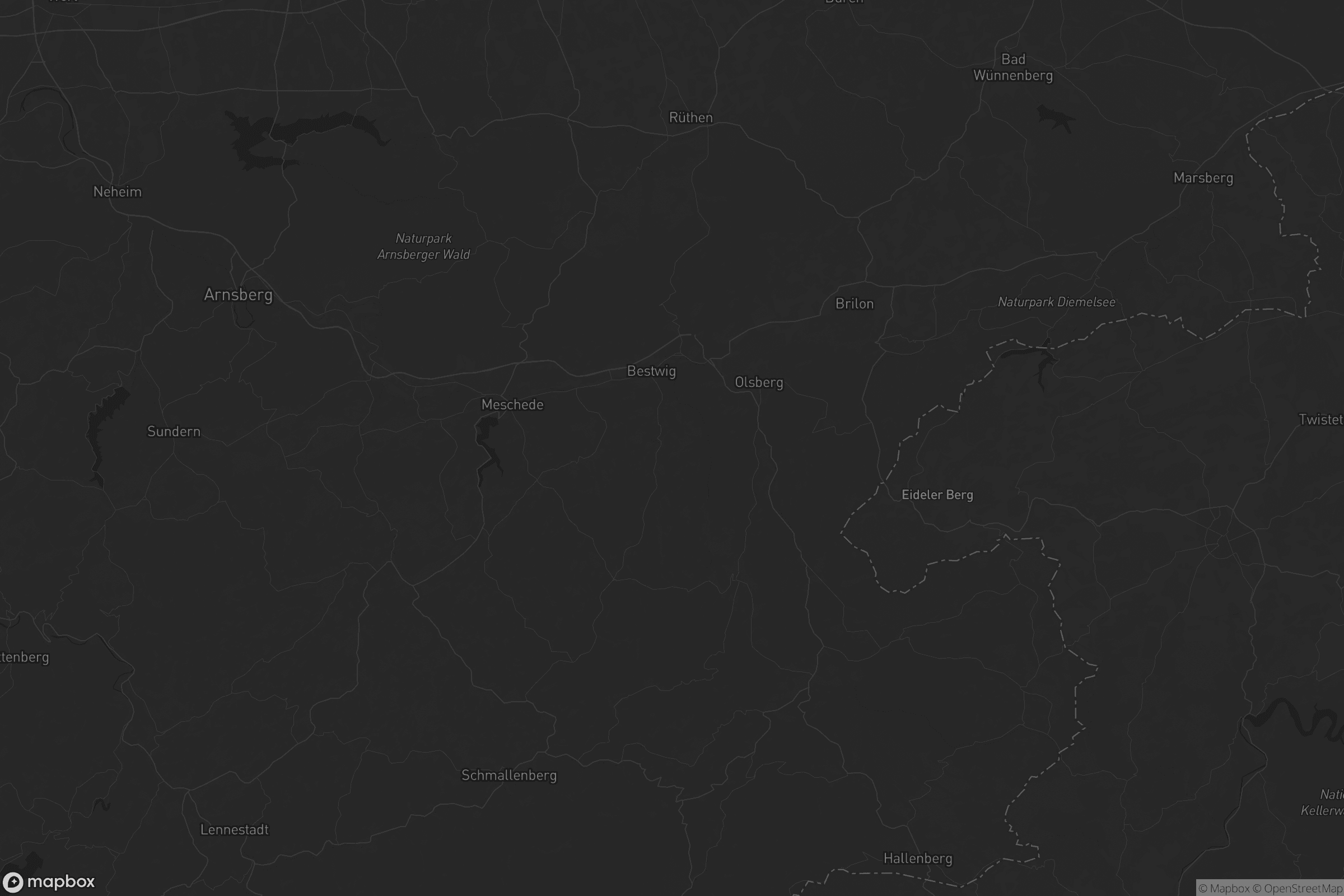 Karte von Hochsauerlandkreis