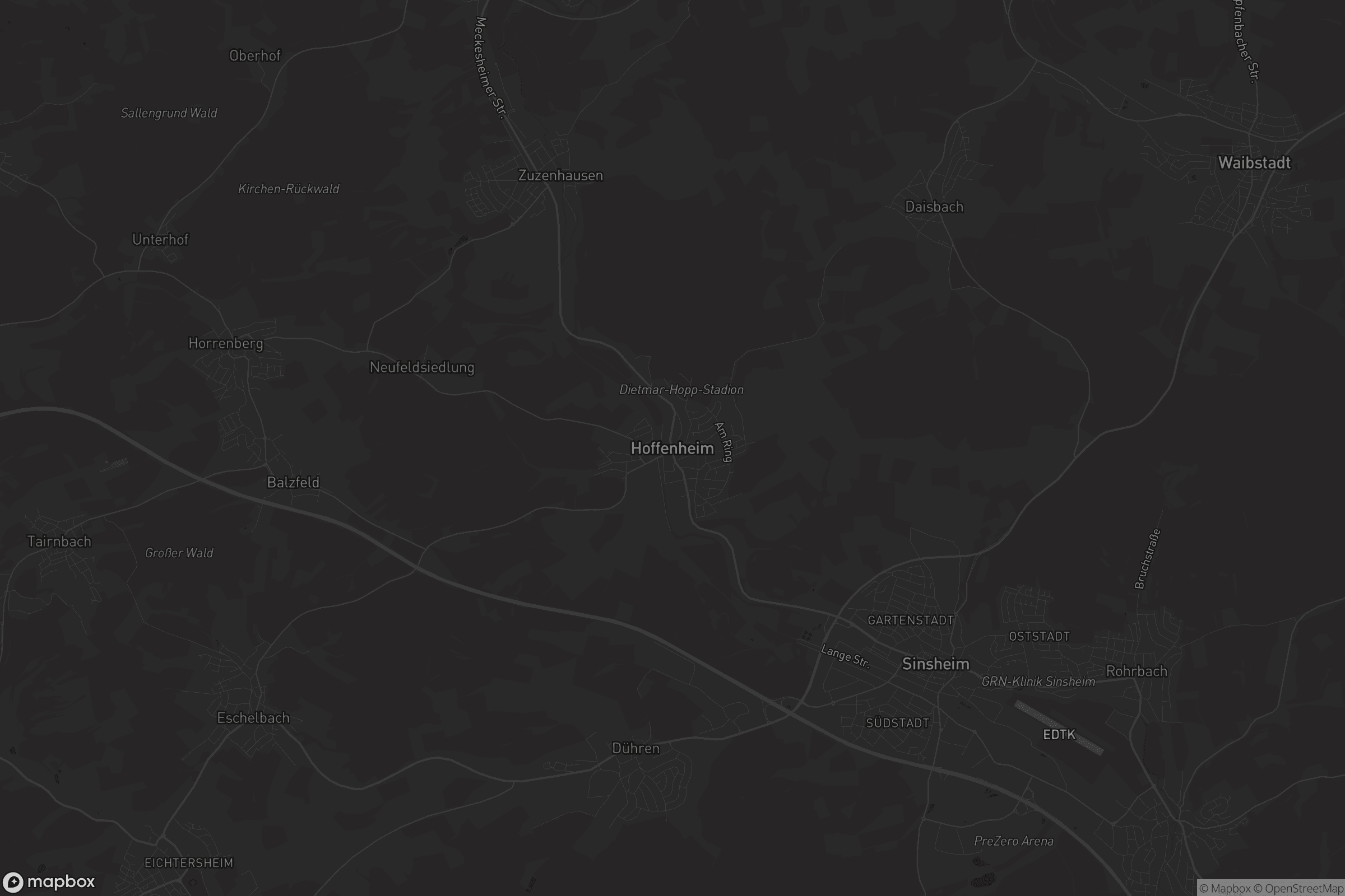 Karte von Hoffenheim