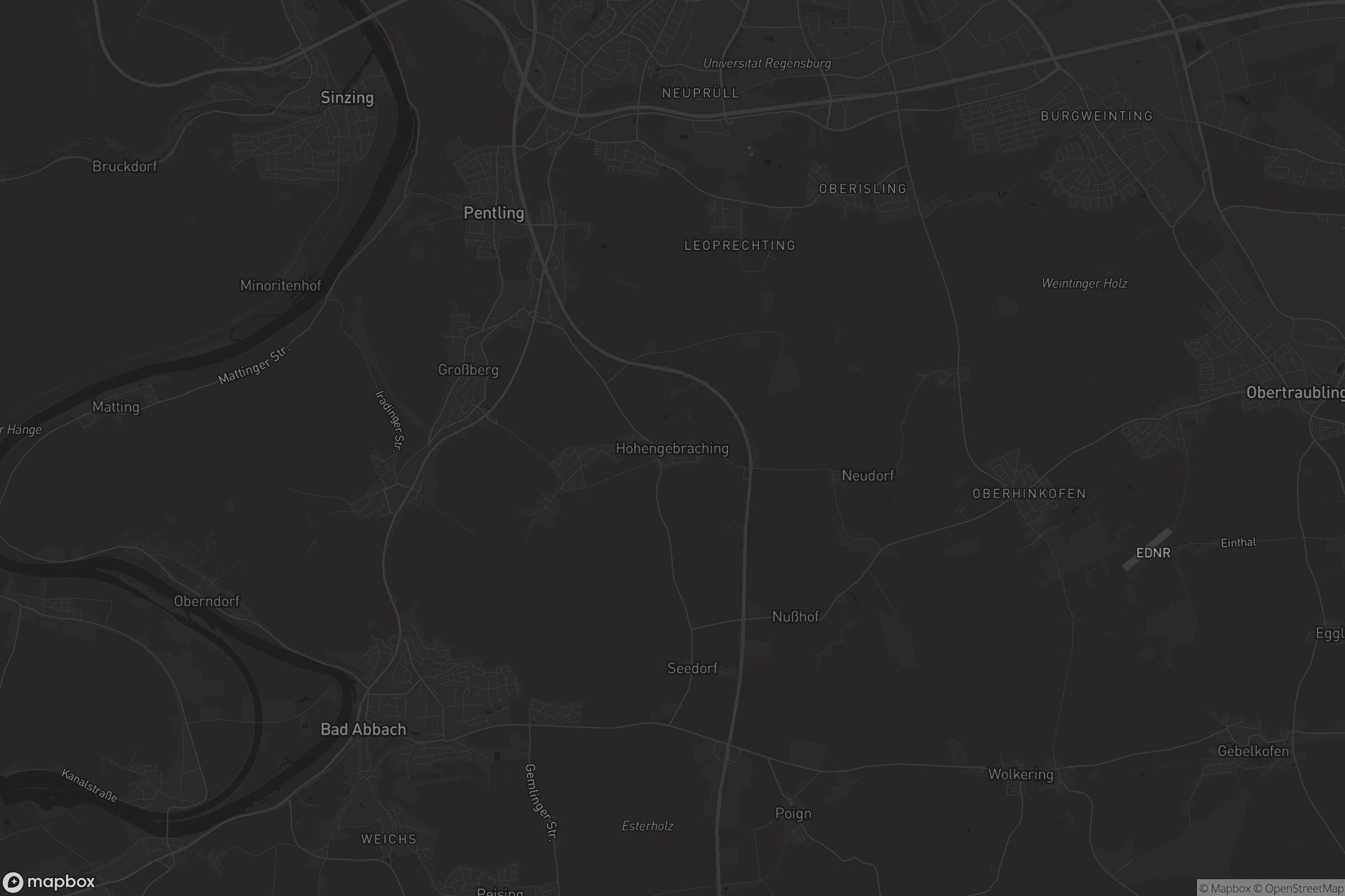 Karte von Hohengebraching