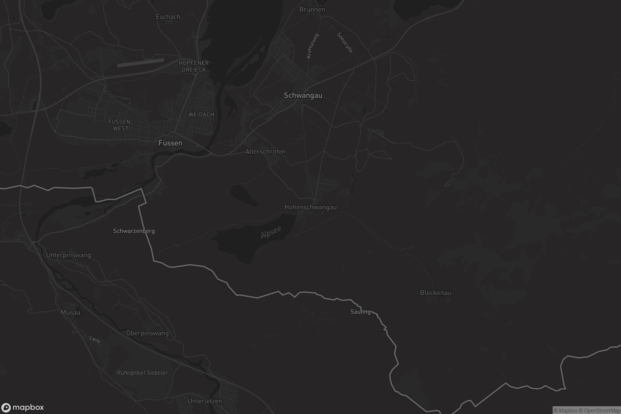 Karte von Hohenschwangau