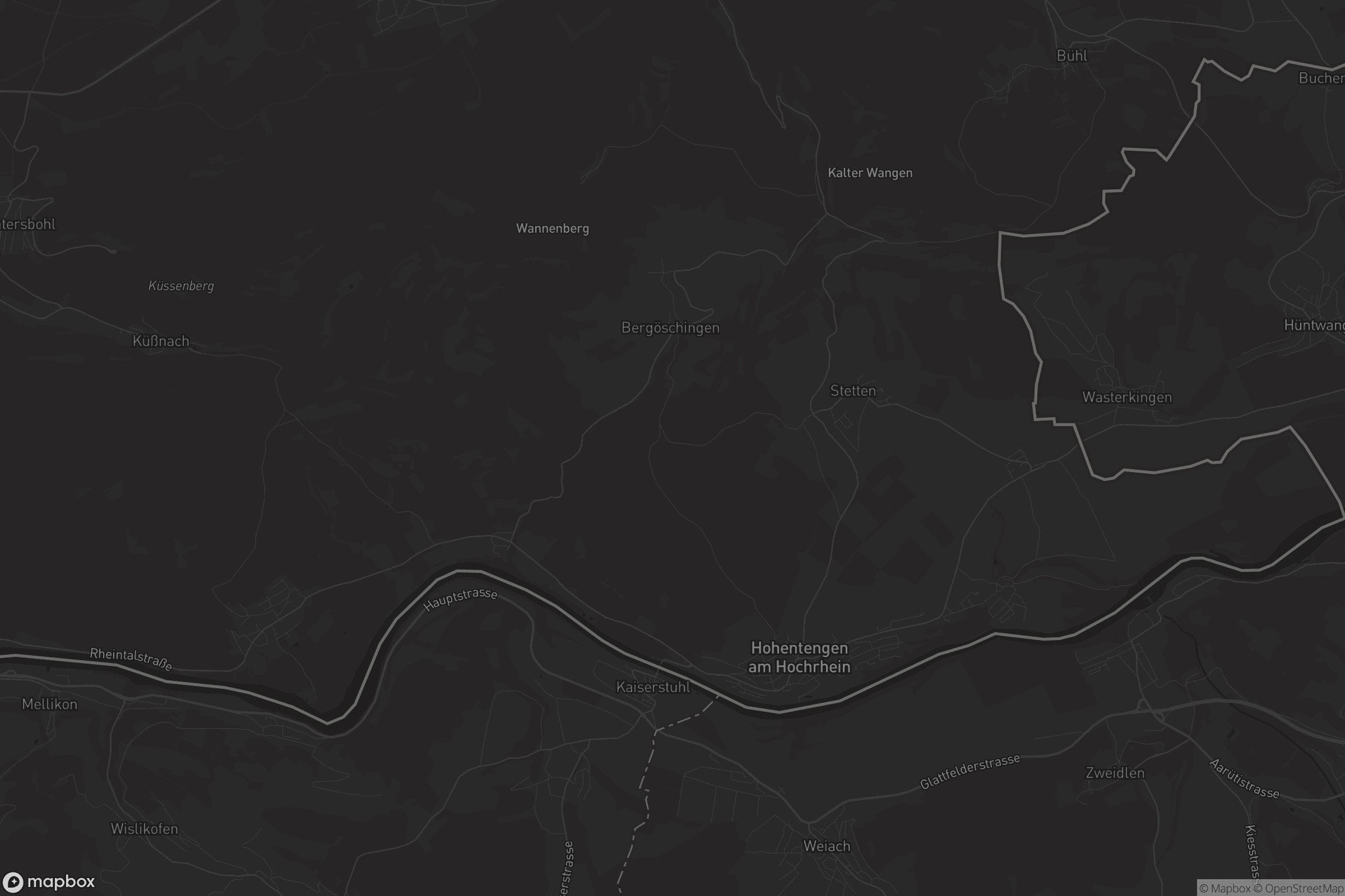 Karte von Hohentengen am Hochrhein
