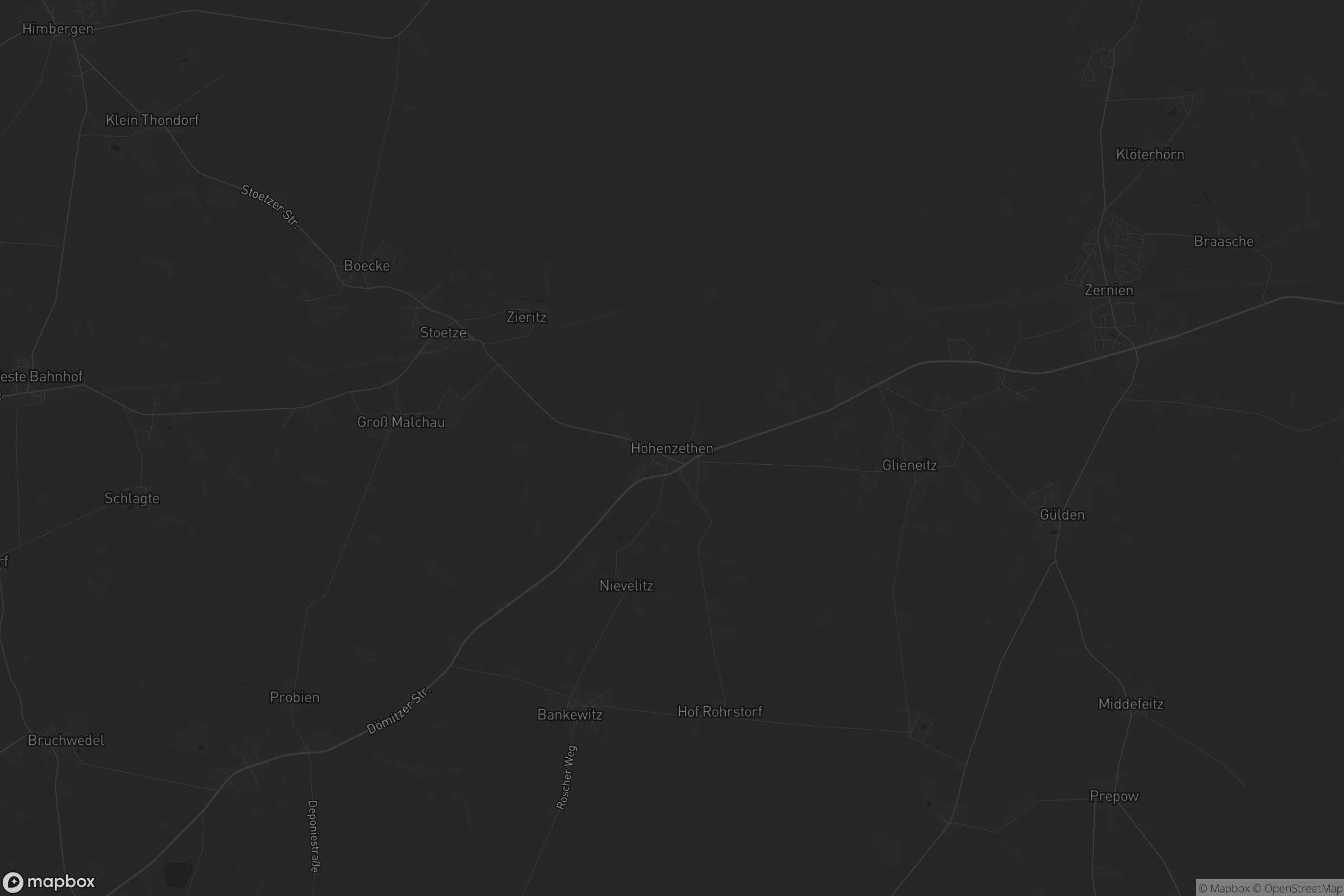 Karte von Hohenzethen