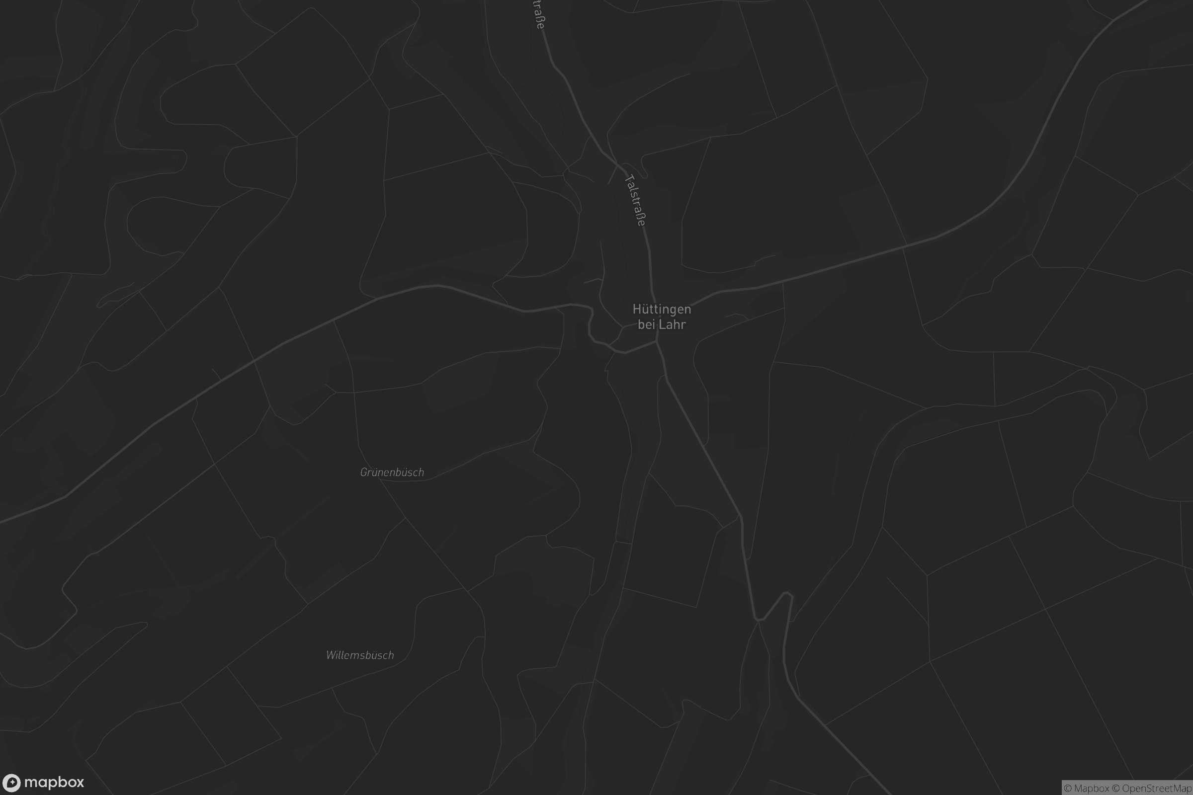 Karte von Hüttingen bei Lahr