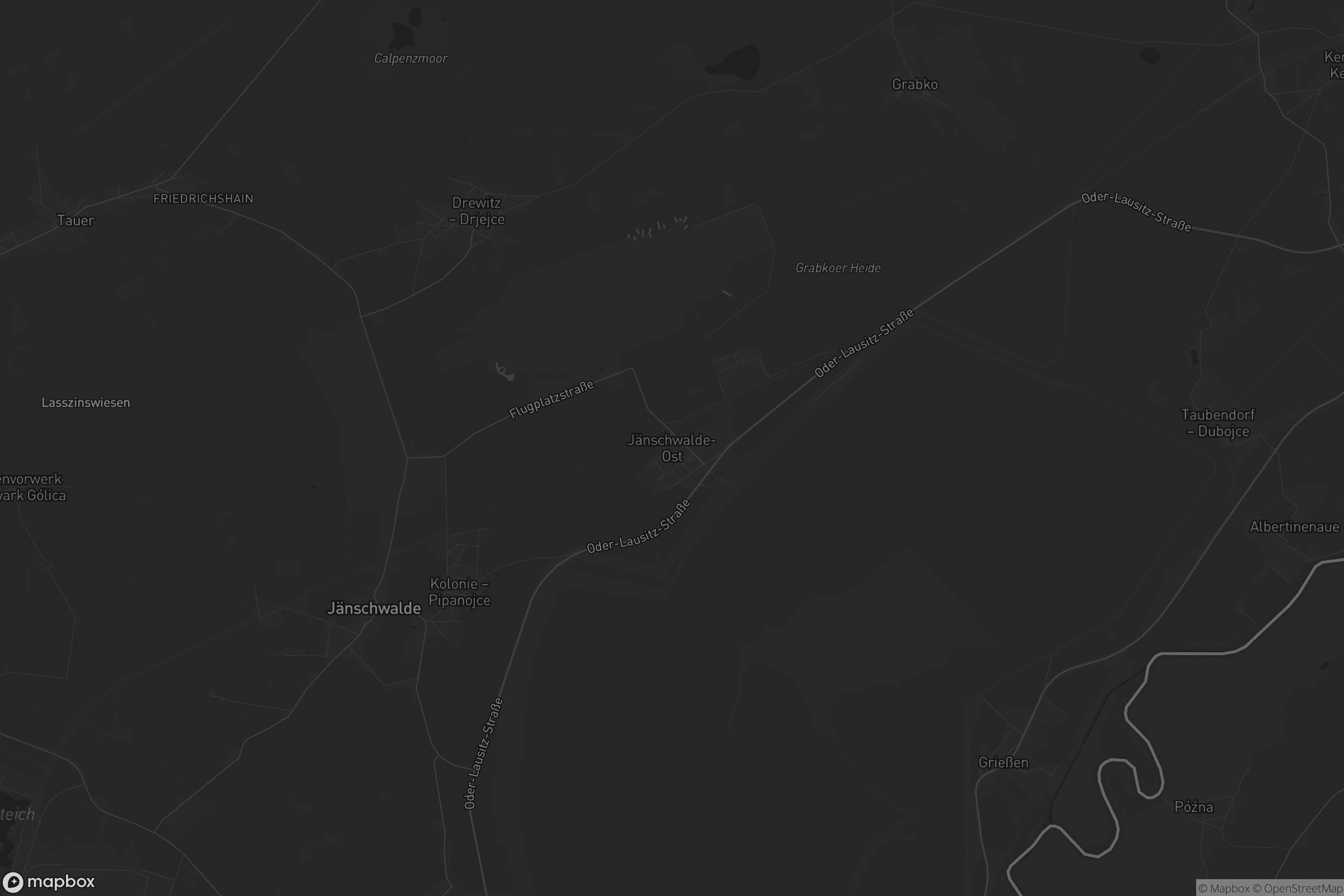 Karte von Jänschwalde-Ost - Janšojce Pódzajtšo