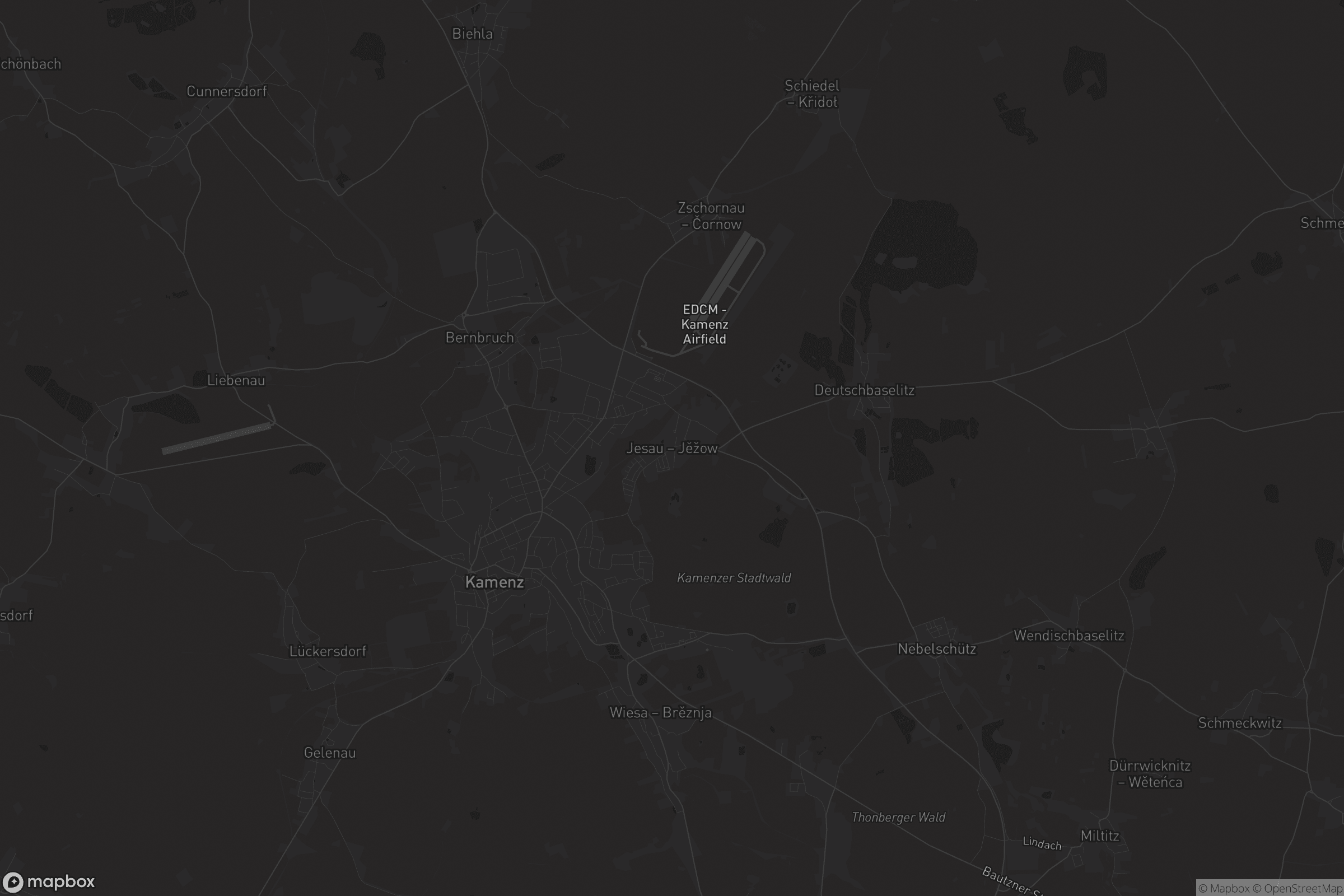 Karte von Jesau - Jěžow