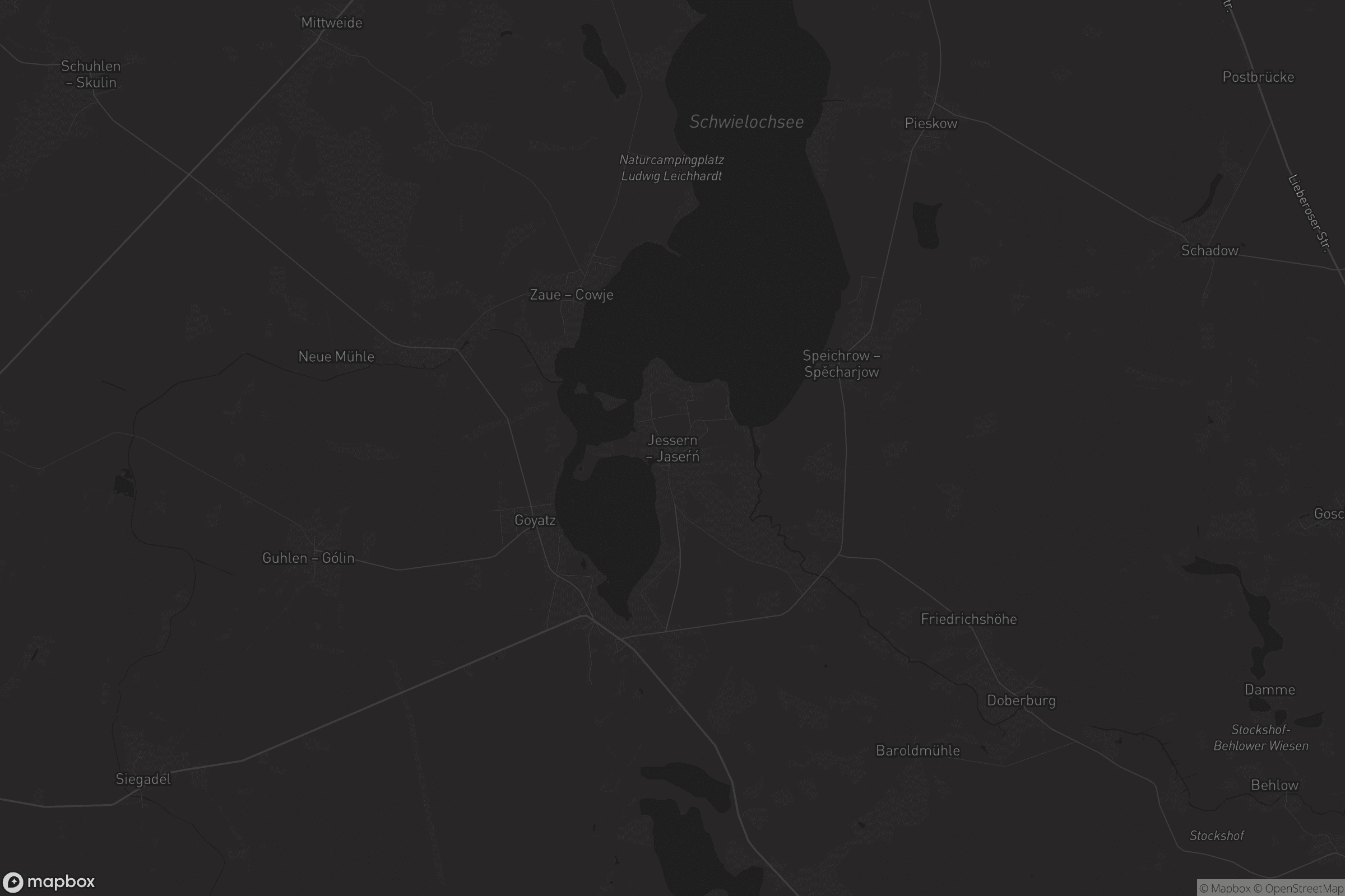 Karte von Jessern - Jaseŕń