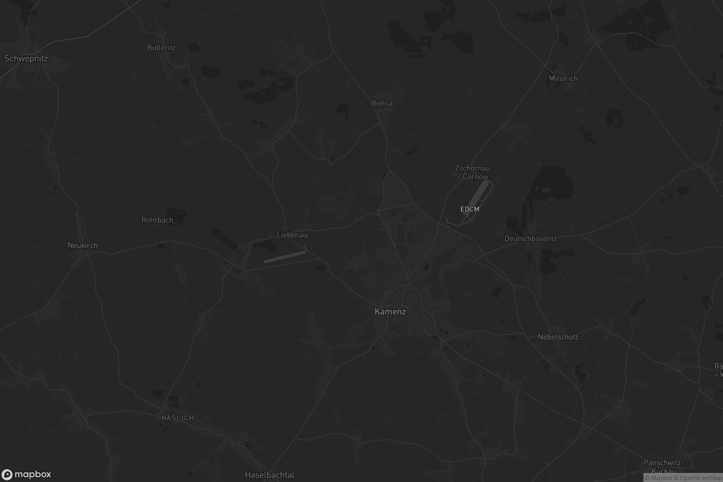 Karte von Kamenz - Kamjenc