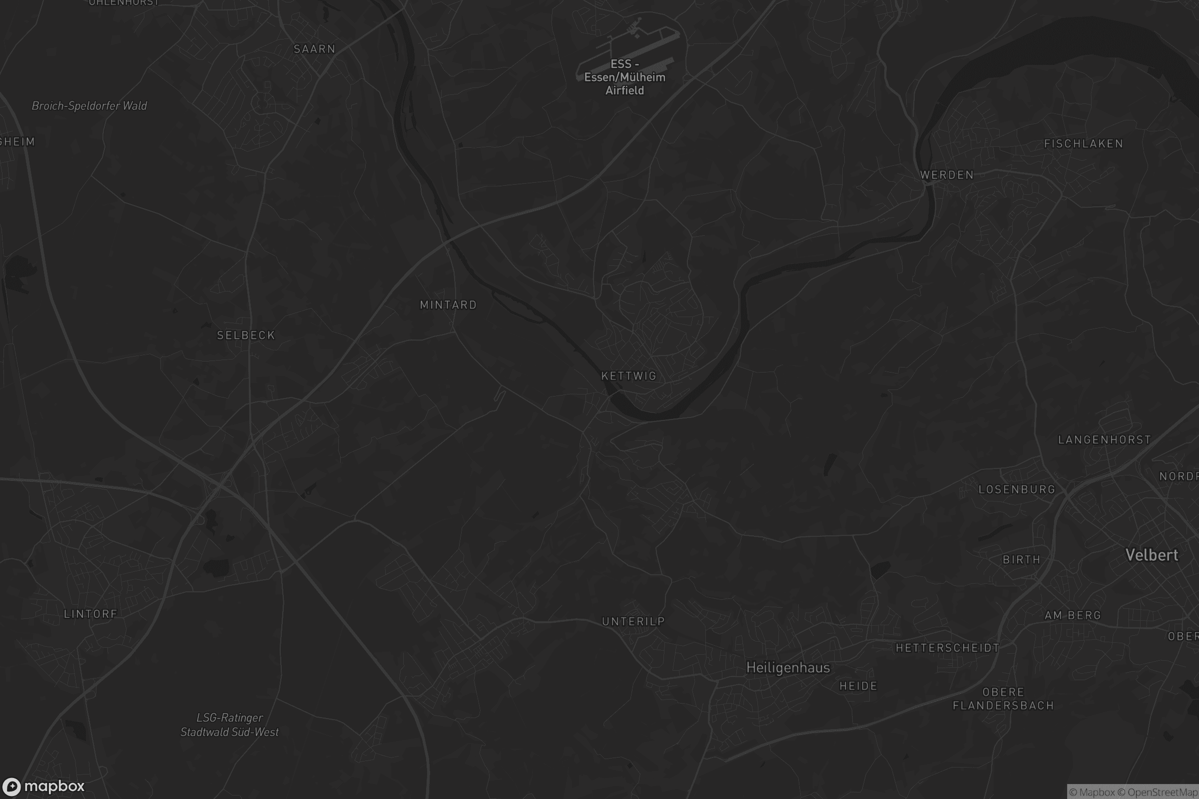 Karte von Kettwig vor der Brücke