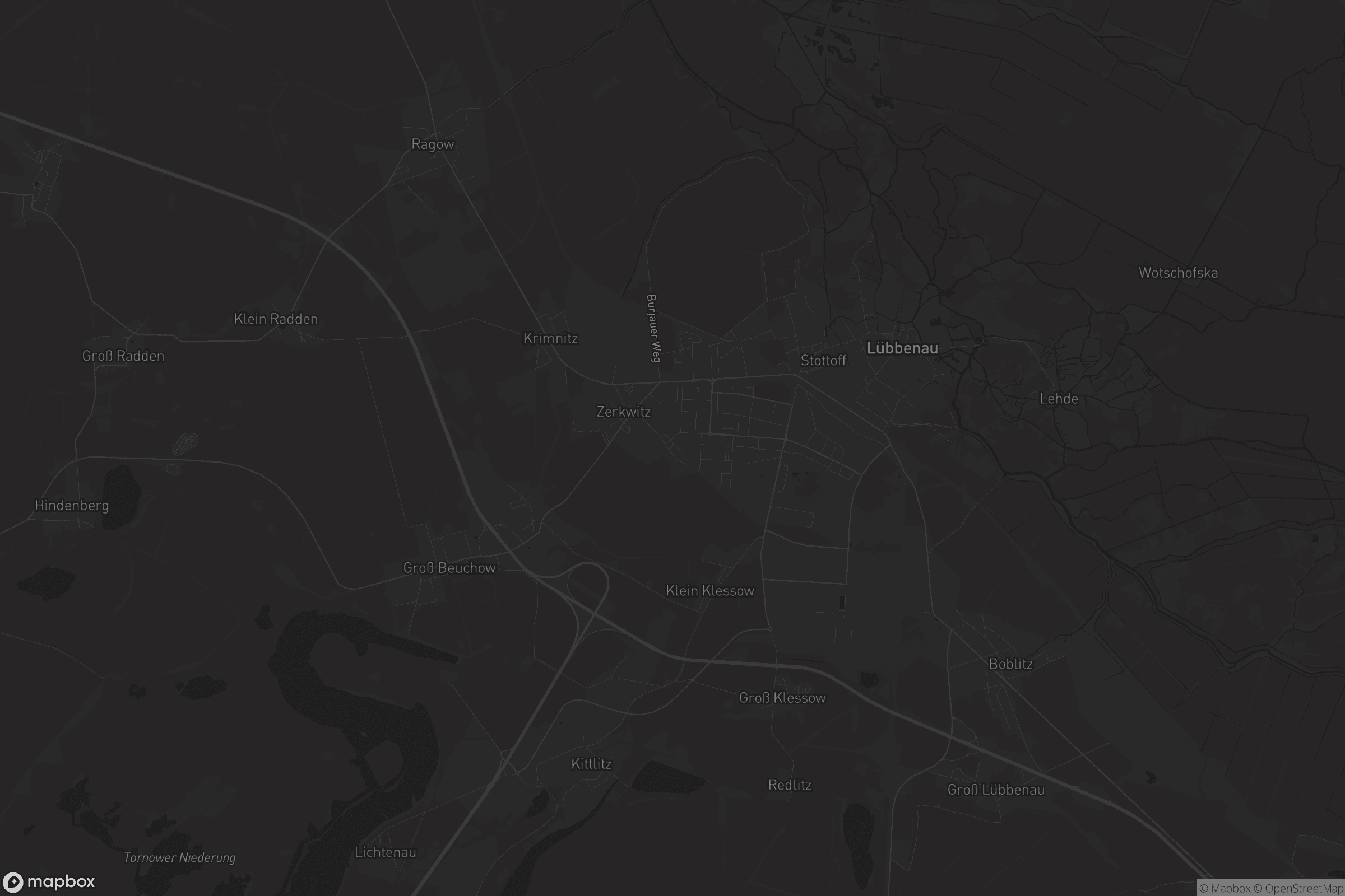 Karte von Kleeden - Kłodna