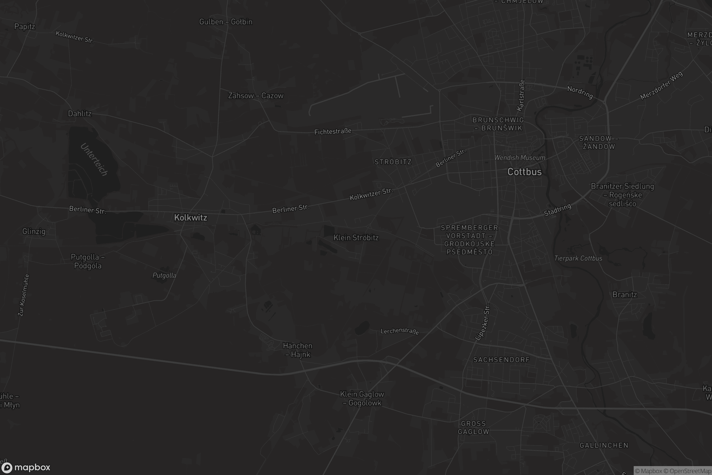 Karte von Klein Ströbitz - Strobick