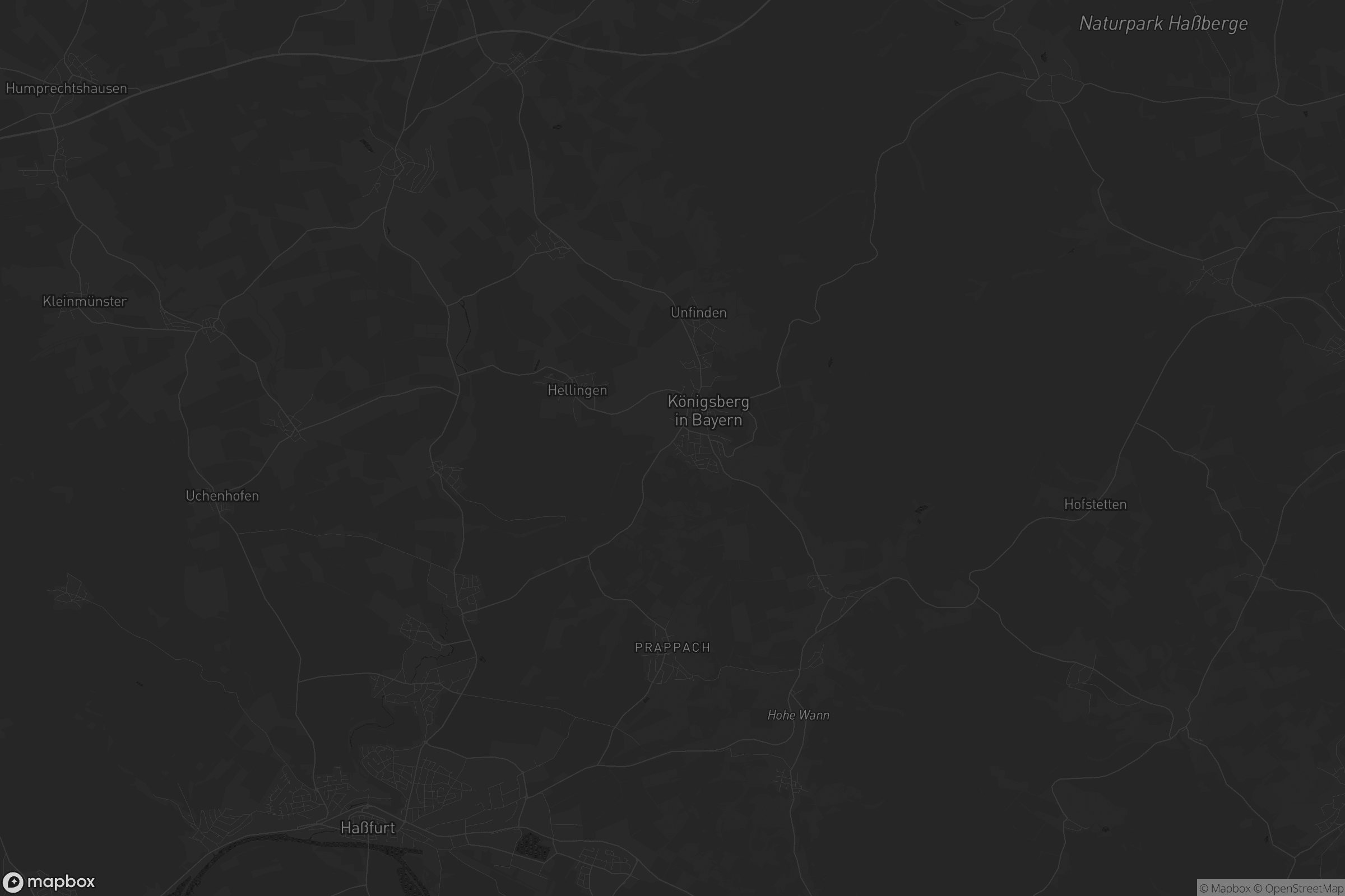 Karte von Königsberg in Bayern