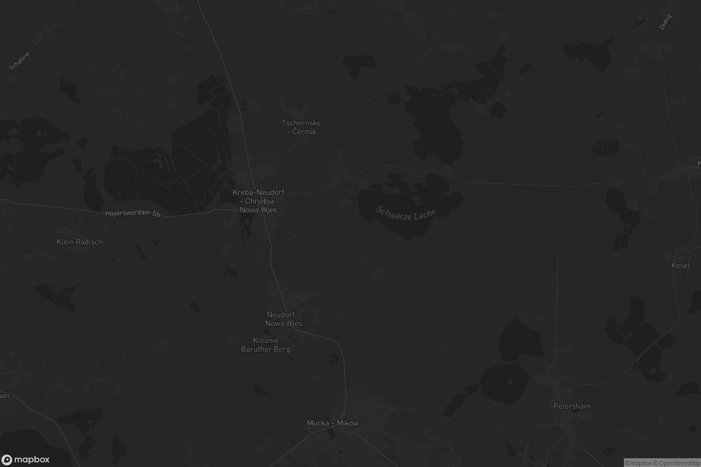 Karte von Kreba-Neudorf - Chrjebja-Nowa Wjes