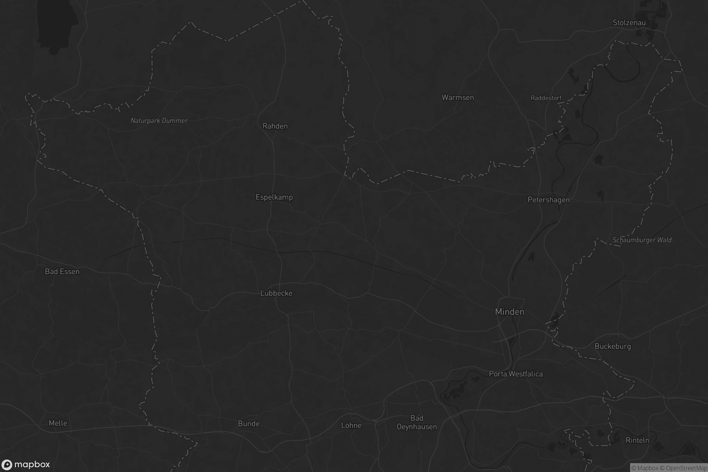 Karte von Kreis Minden-Lübbecke