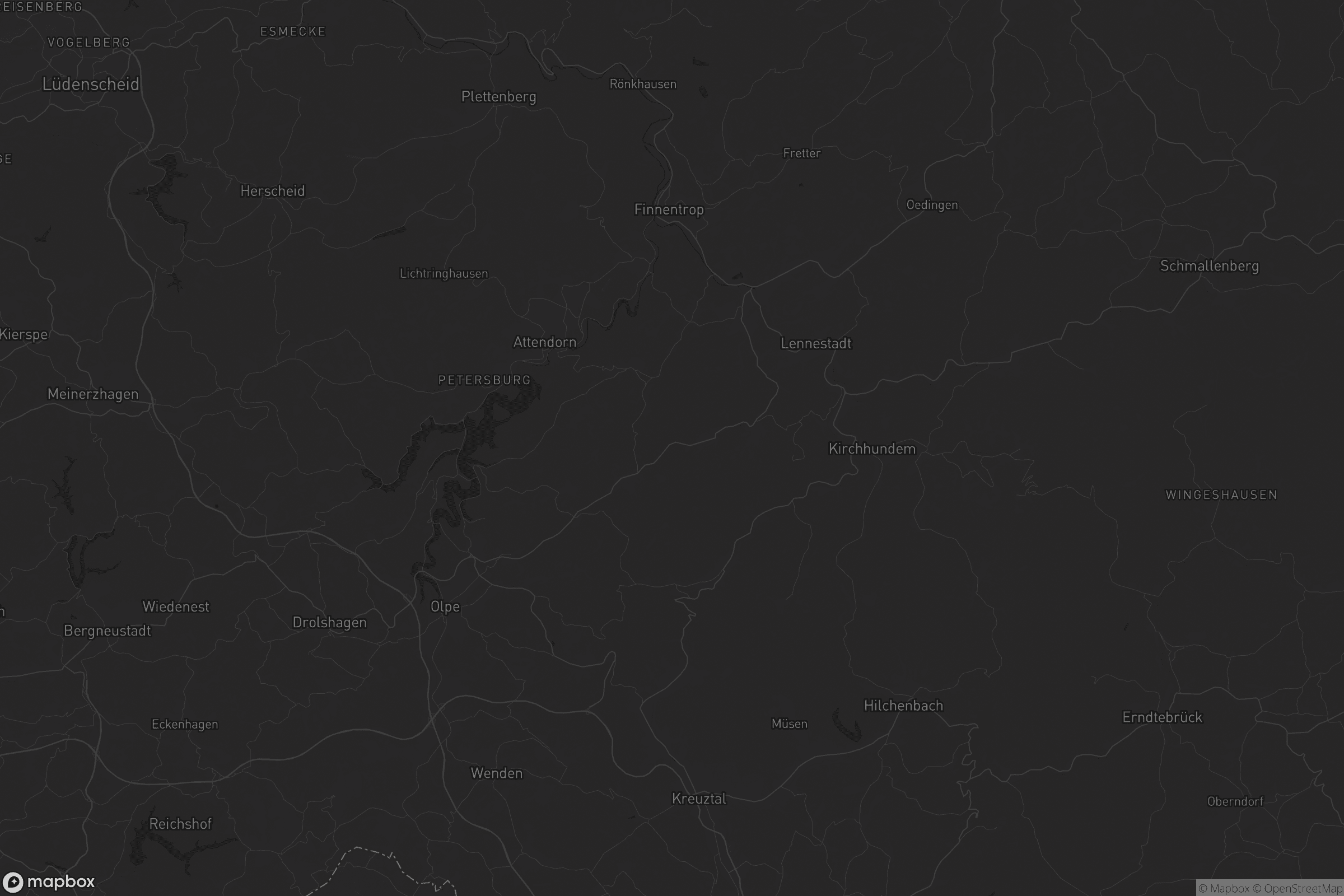 Karte von Kreis Olpe