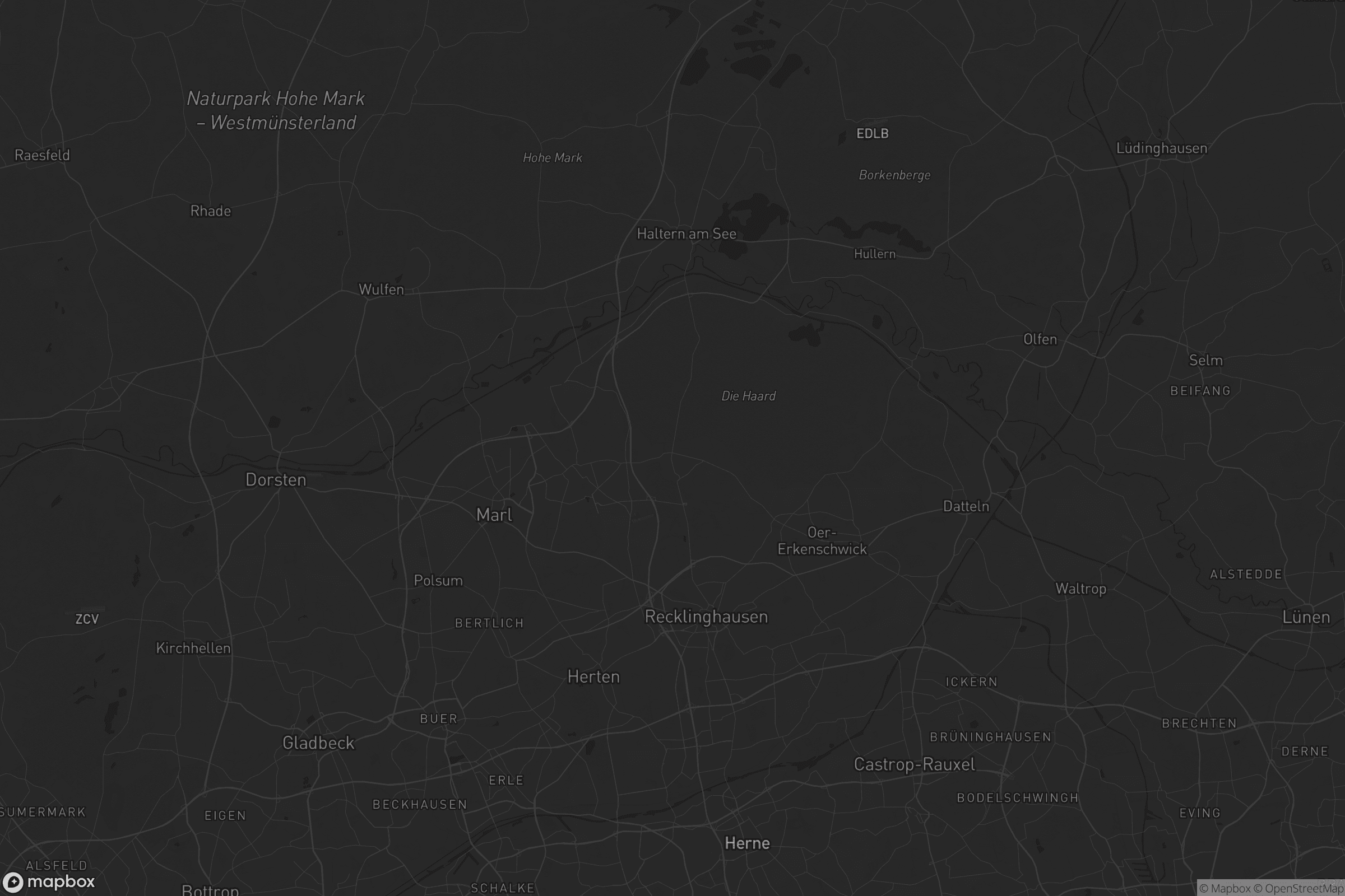 Karte von Kreis Recklinghausen