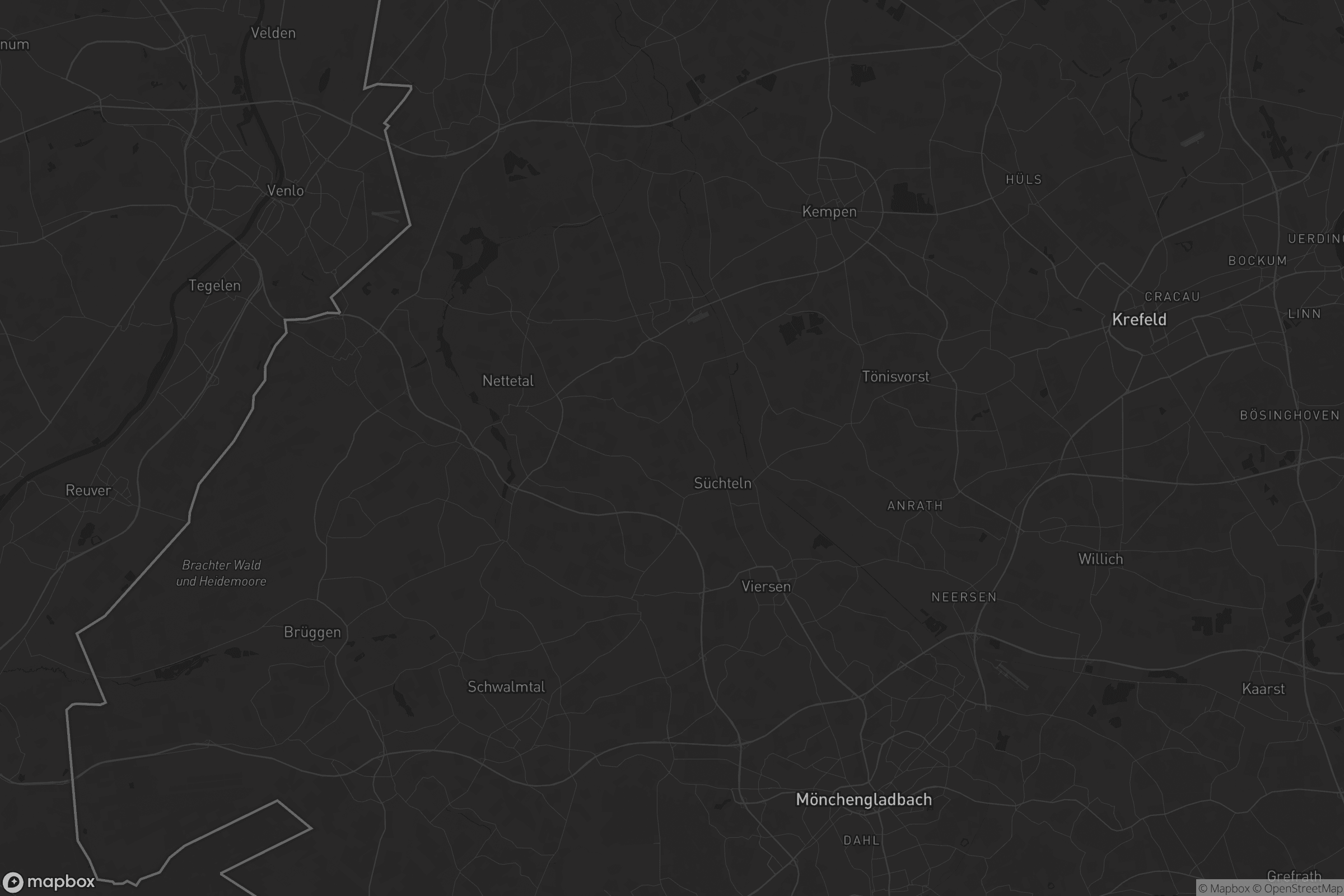 Karte von Kreis Viersen