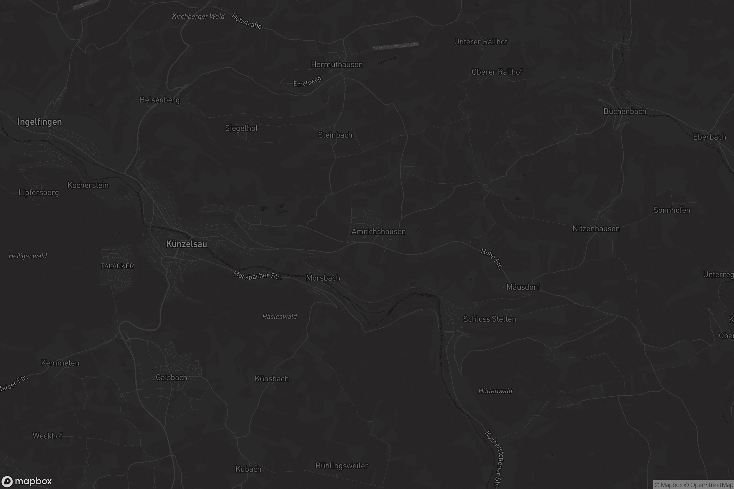 Karte von Künzelsau