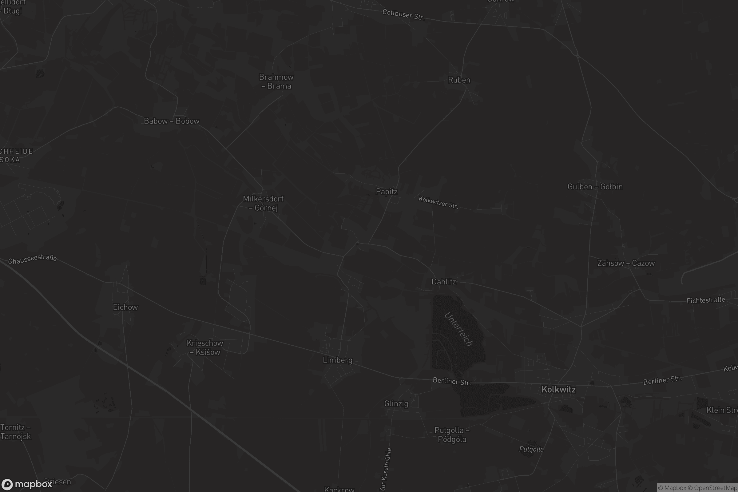 Karte von Kunersdorf - Kósobuz