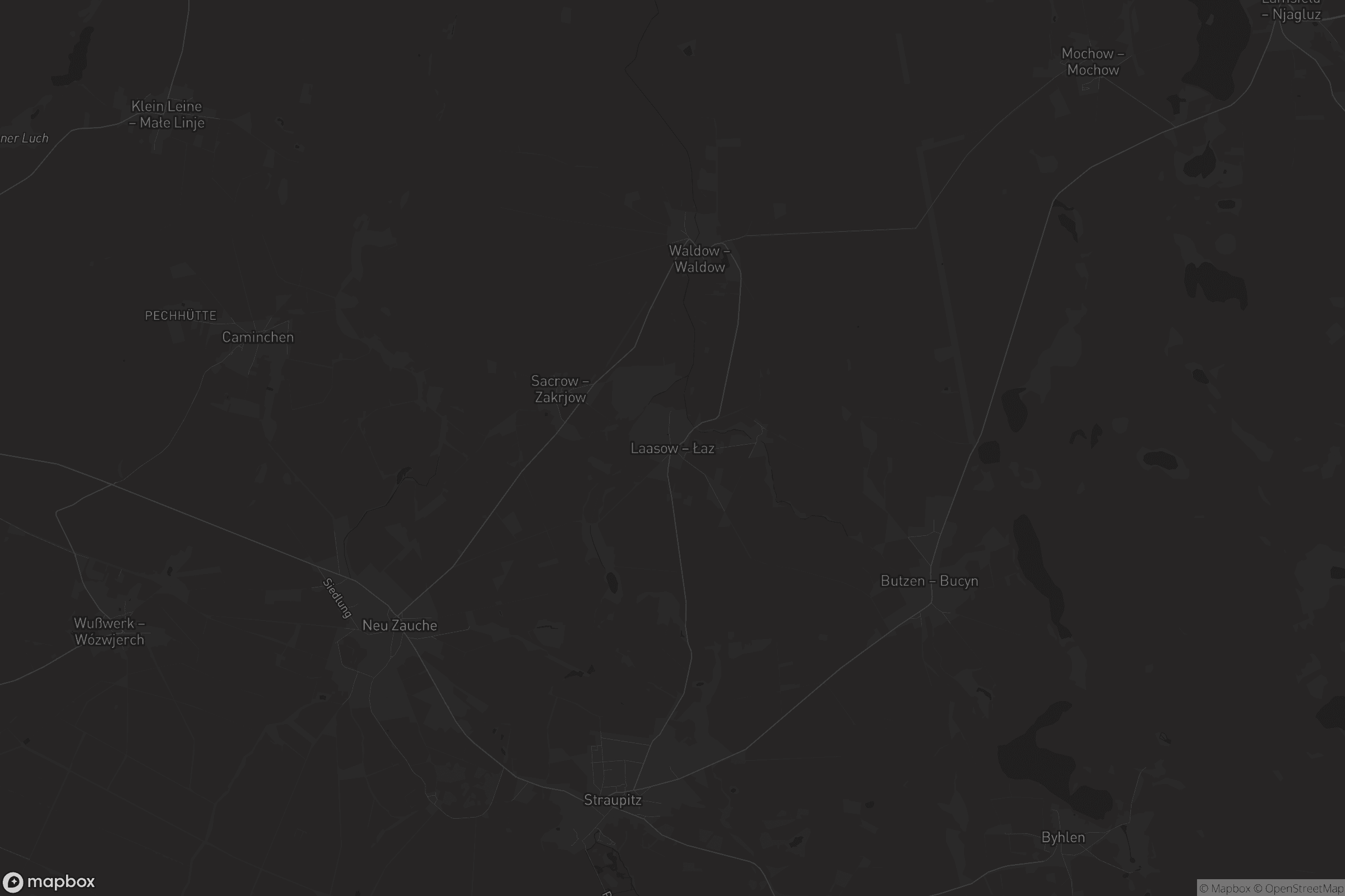 Karte von Laasow - Łaz