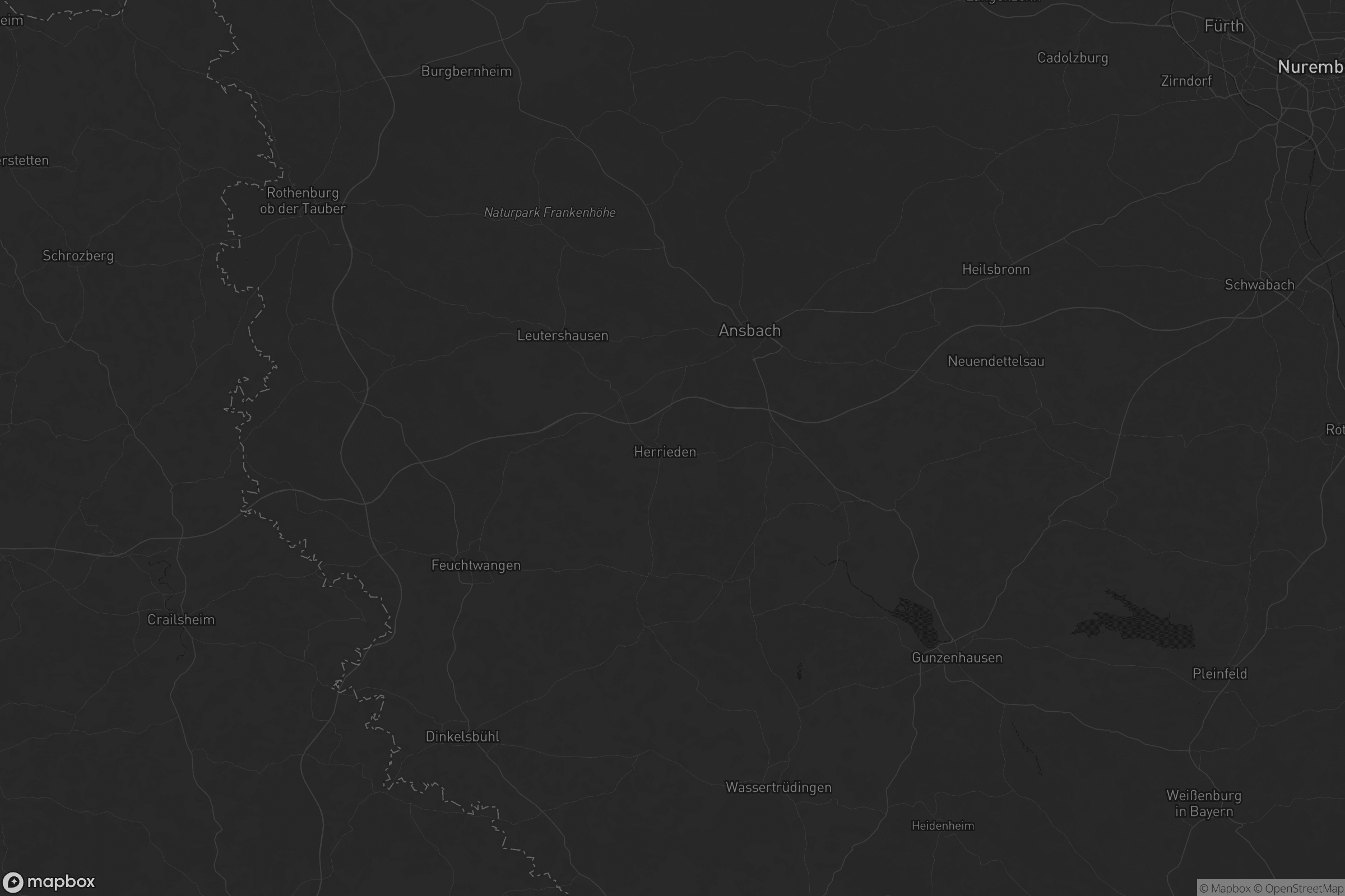 Karte von Landkreis Ansbach