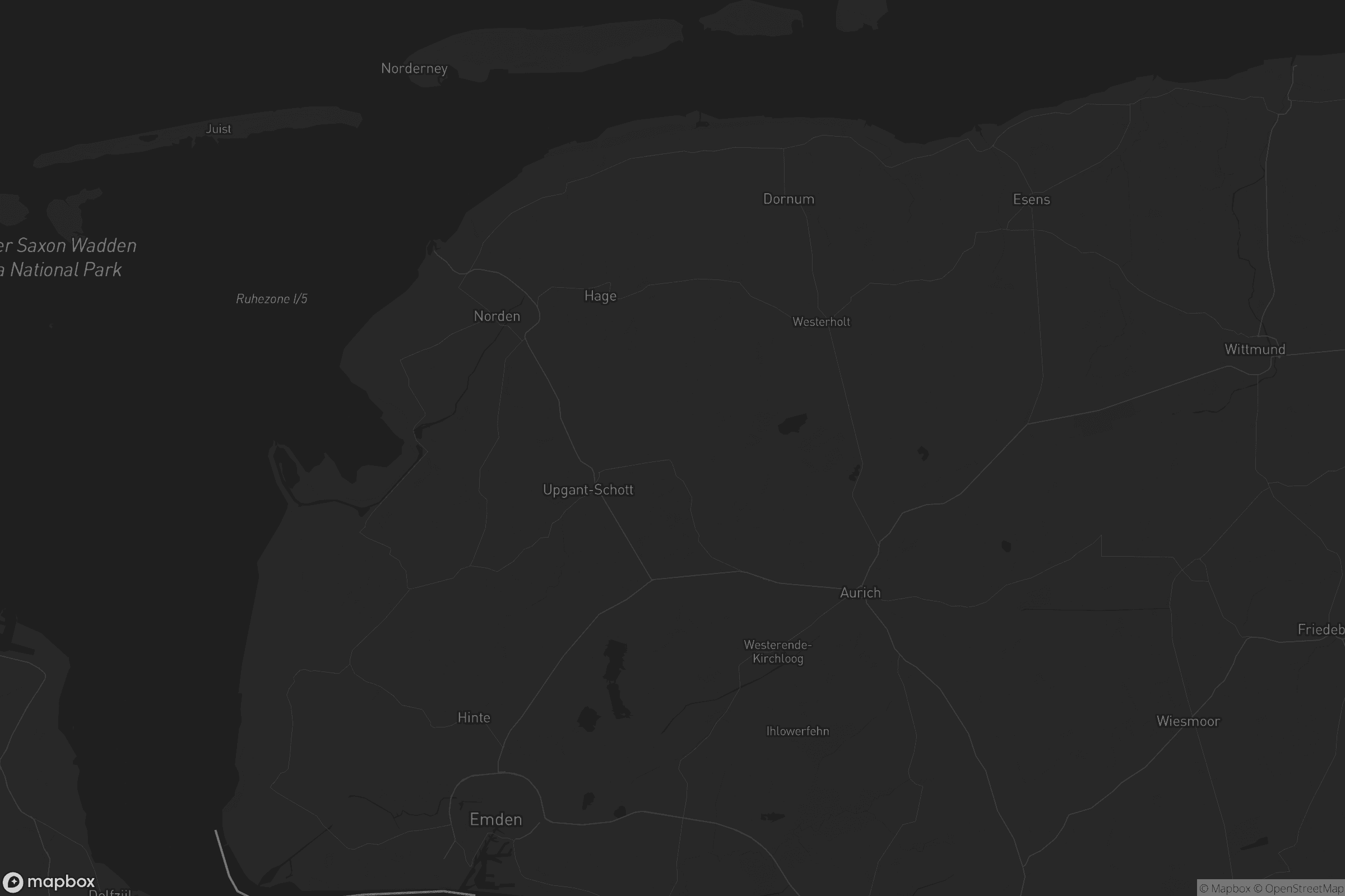 Karte von Landkreis Aurich