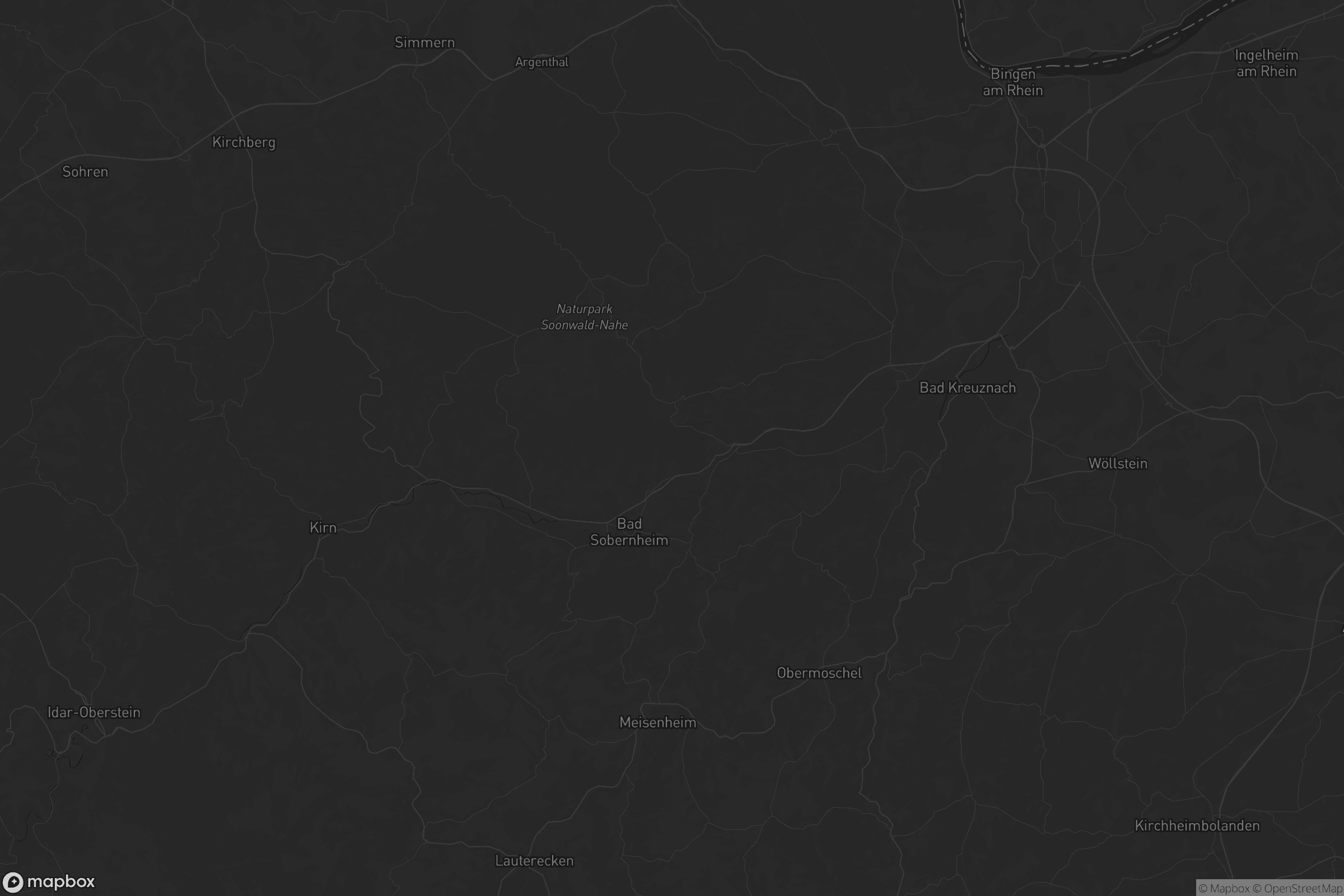 Karte von Landkreis Bad Kreuznach