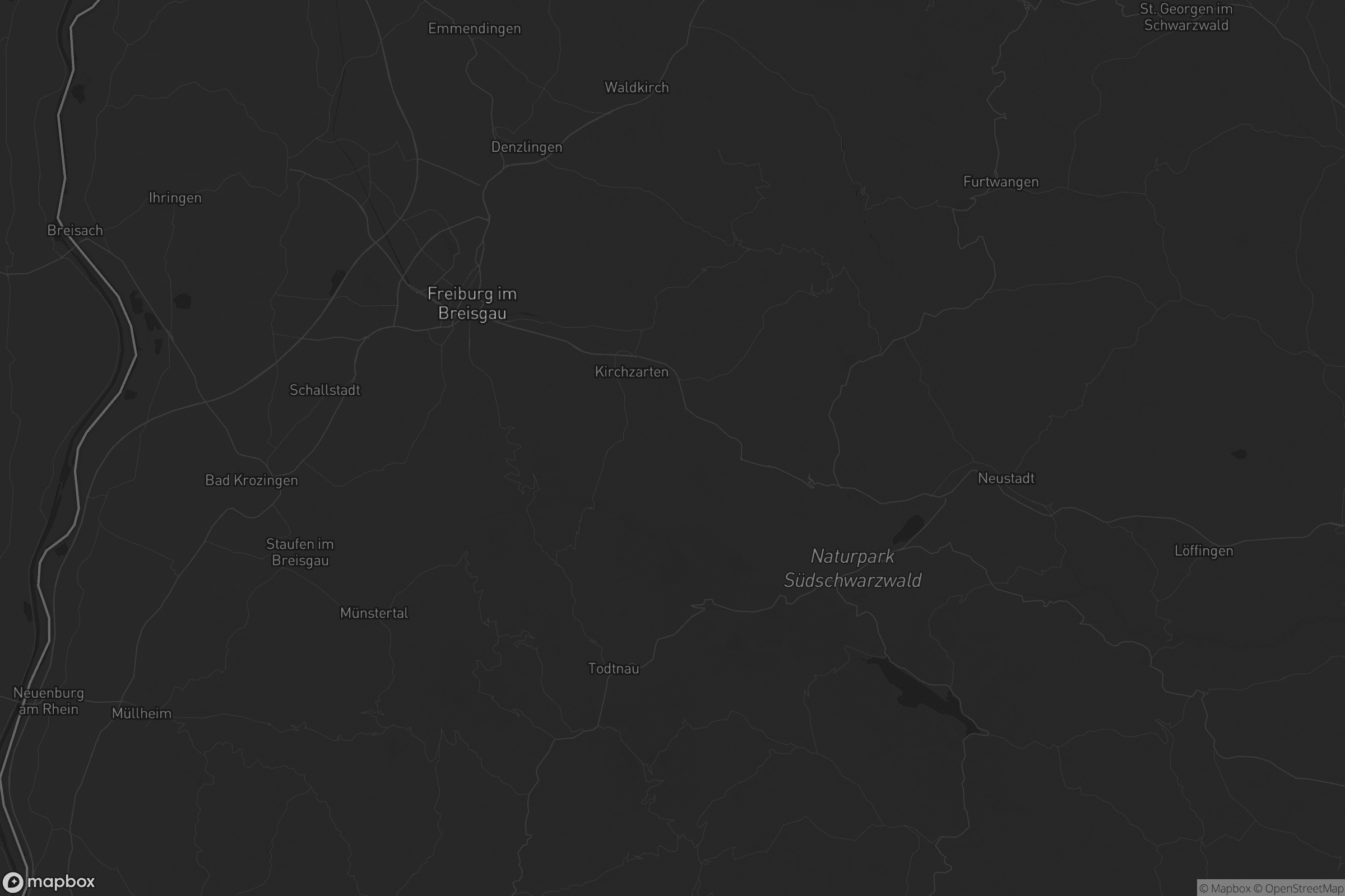 Karte von Landkreis Breisgau-Hochschwarzwald