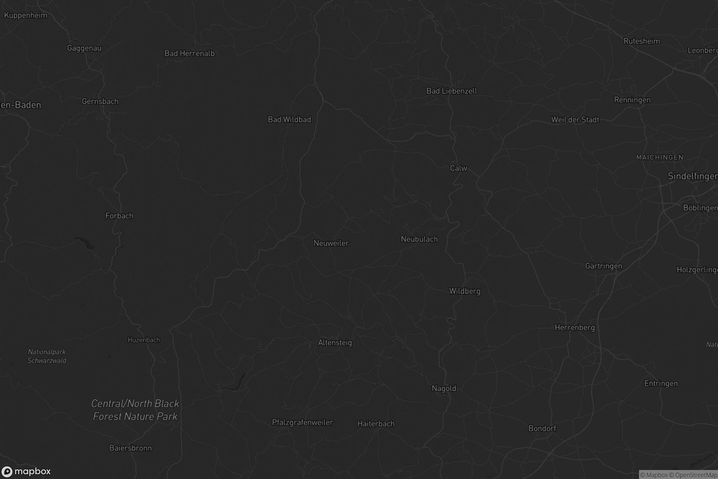 Karte von Landkreis Calw