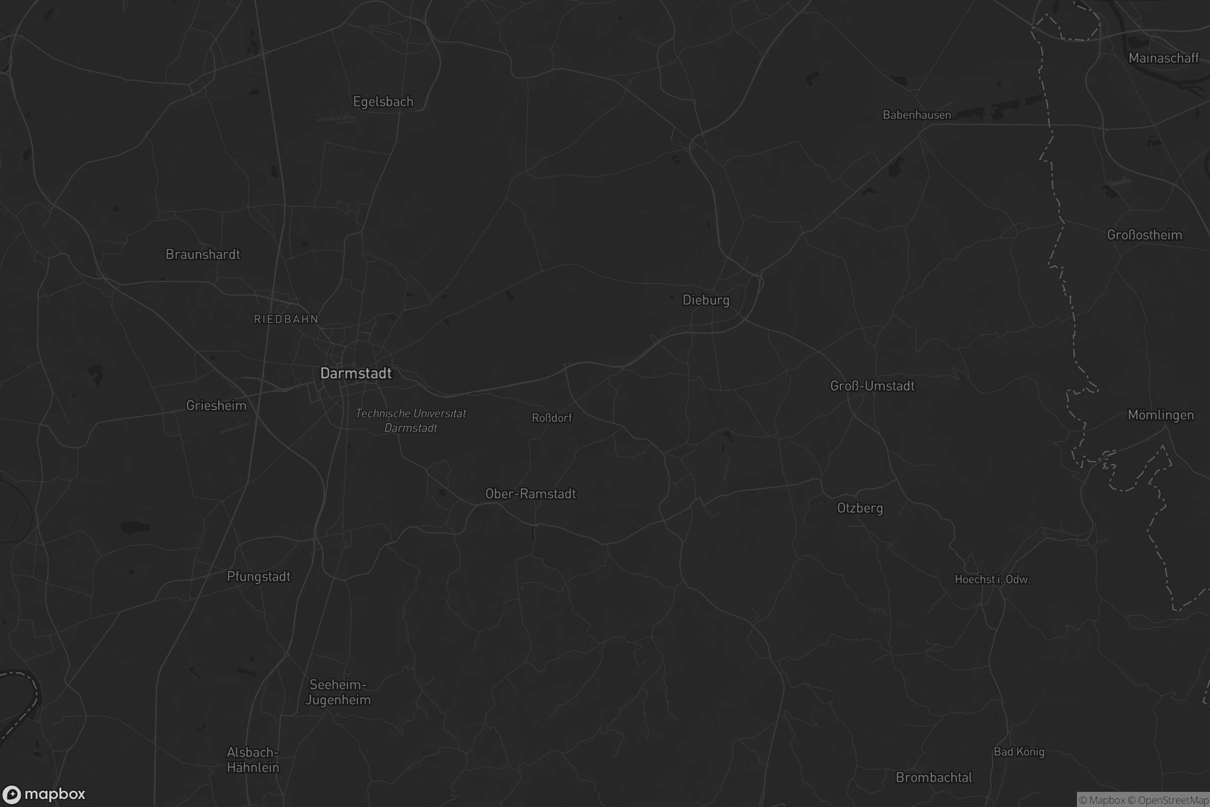 Karte von Landkreis Darmstadt-Dieburg