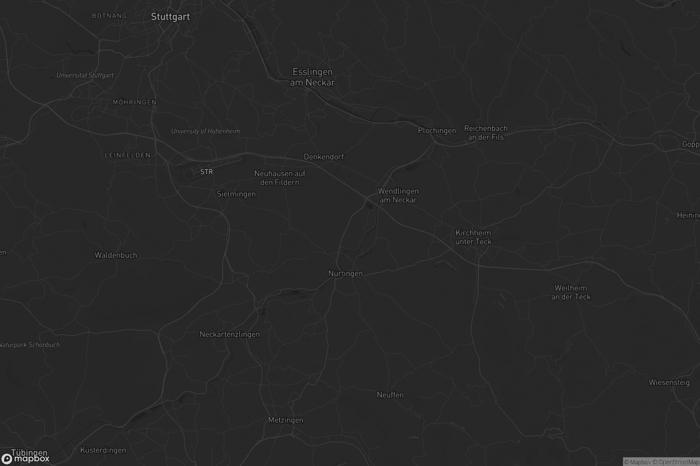 Karte von Landkreis Esslingen