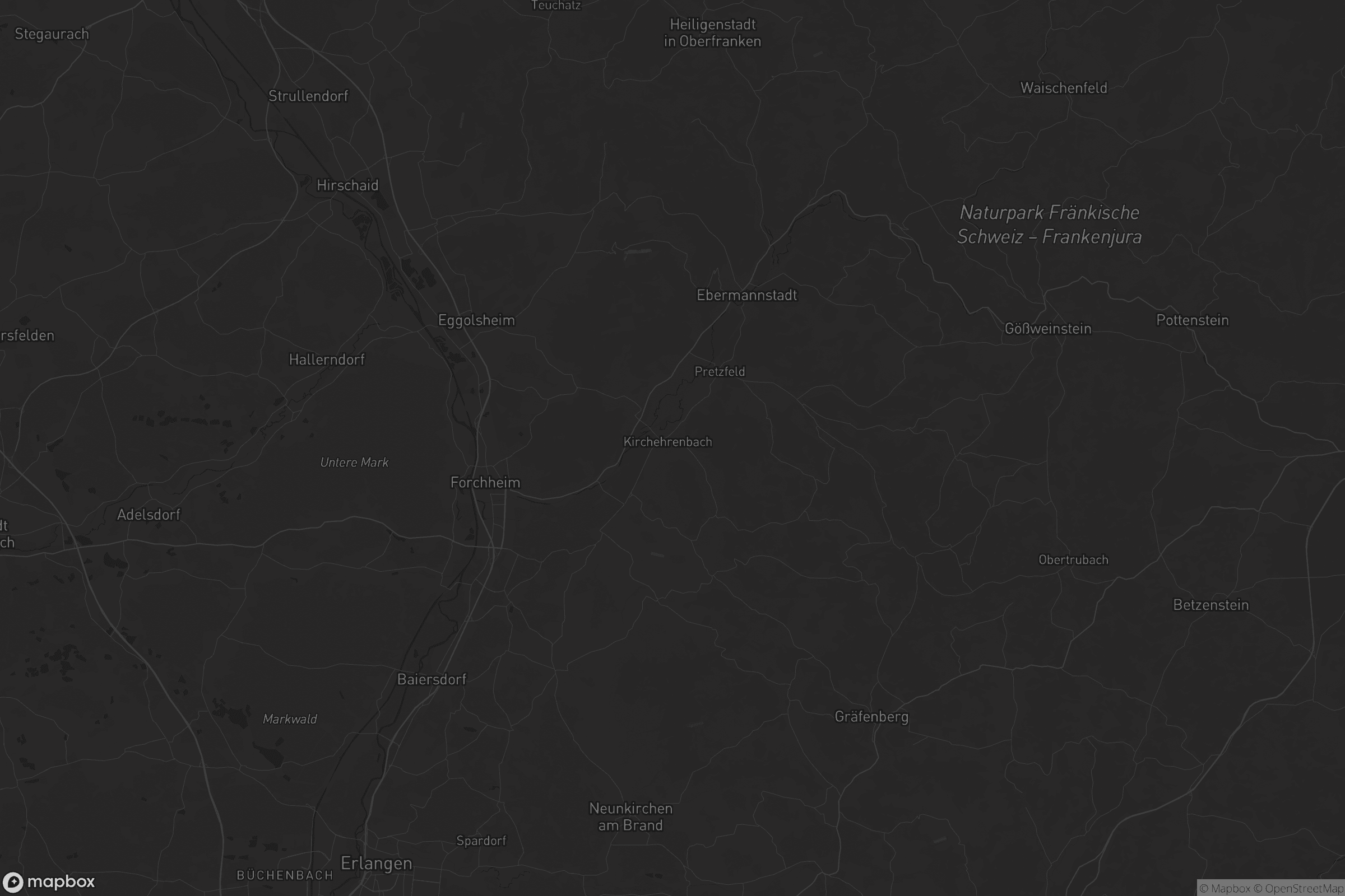 Karte von Landkreis Forchheim