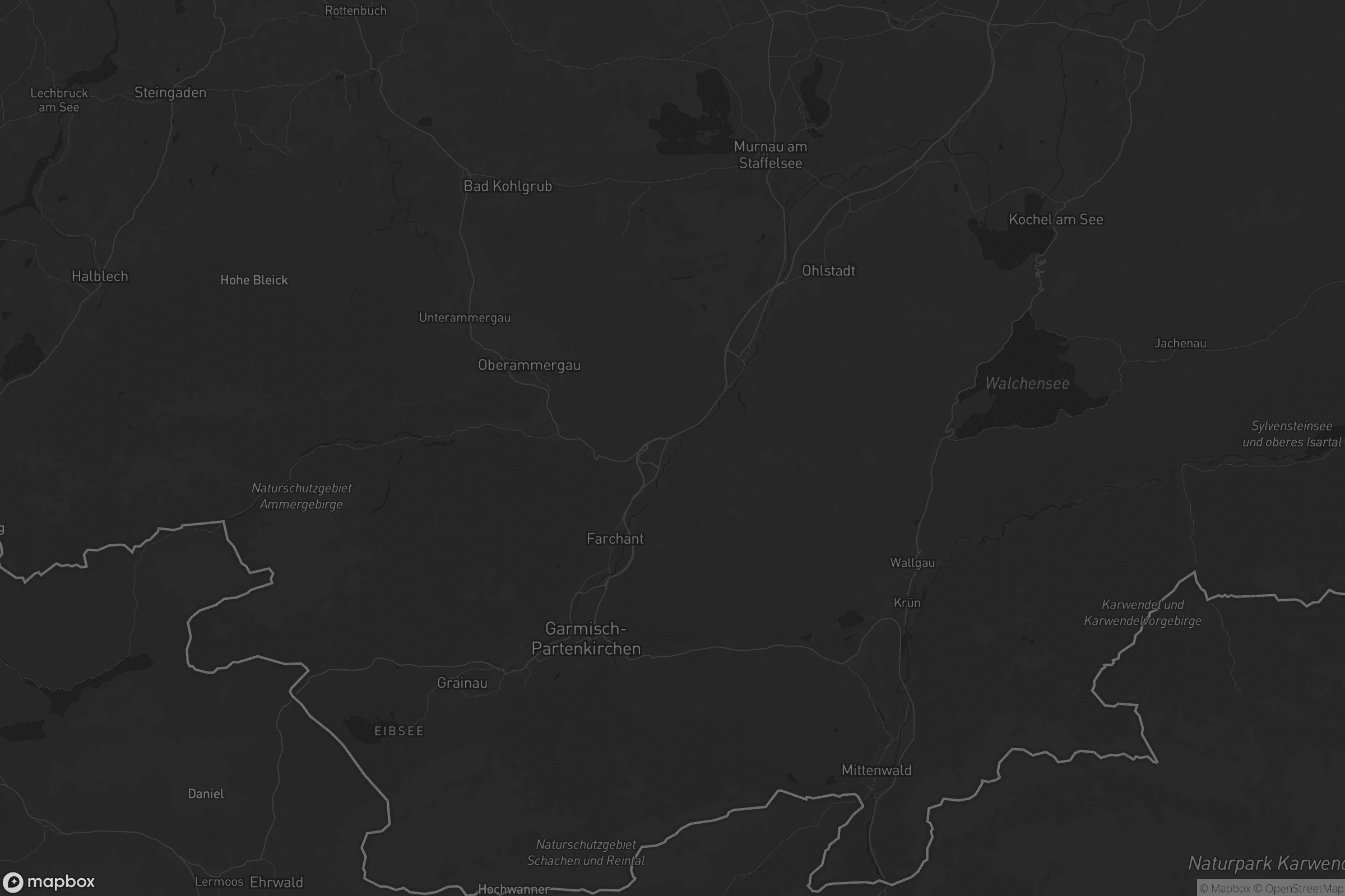 Karte von Landkreis Garmisch-Partenkirchen