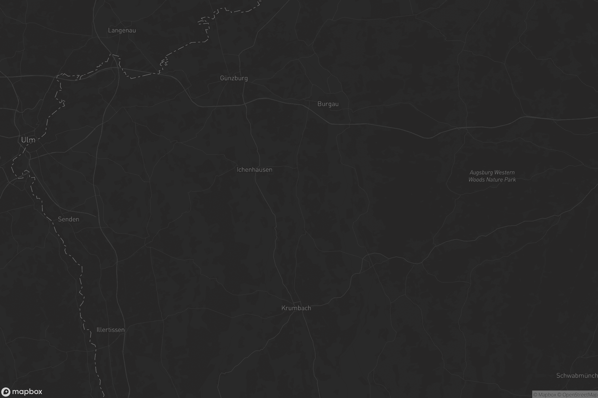 Karte von Landkreis Günzburg