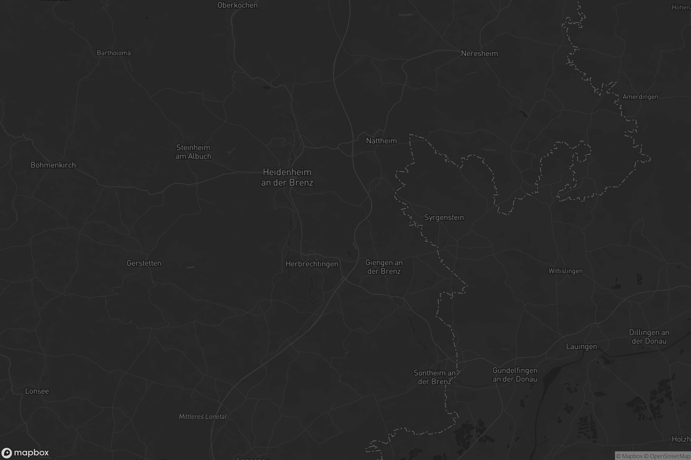 Karte von Landkreis Heidenheim