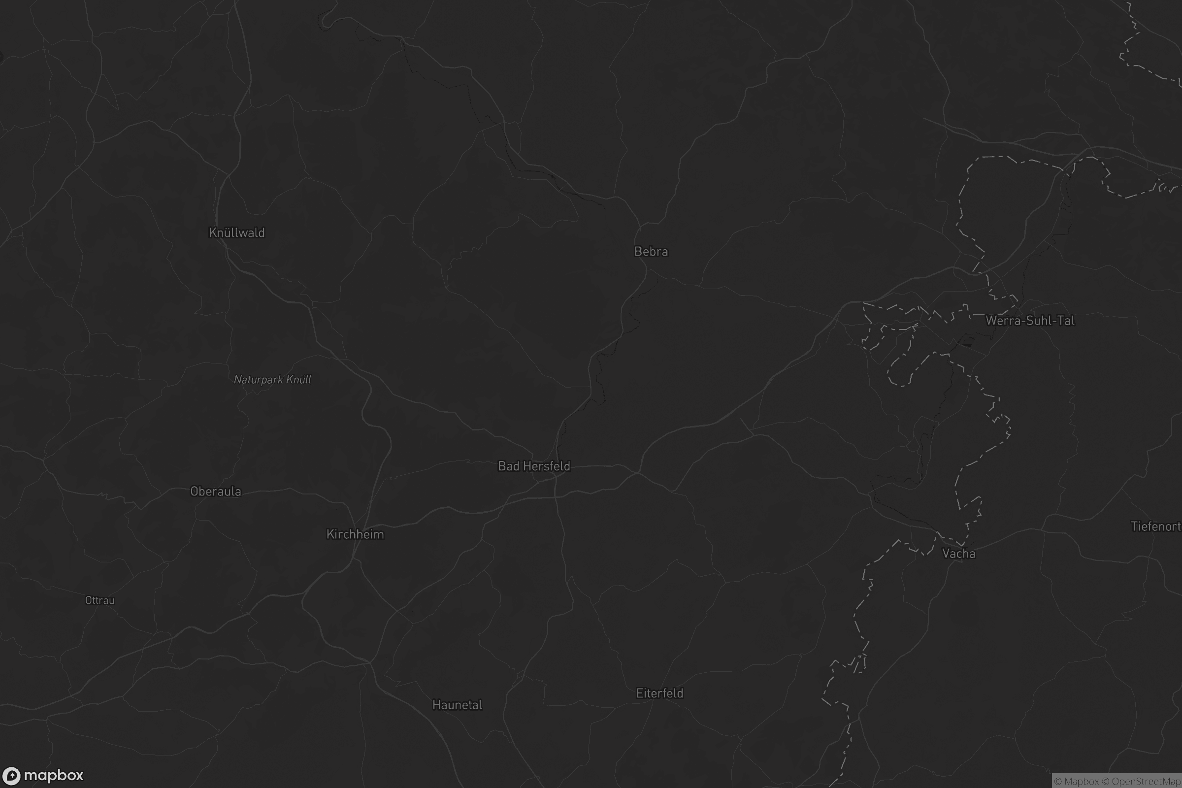 Karte von Landkreis Hersfeld-Rotenburg