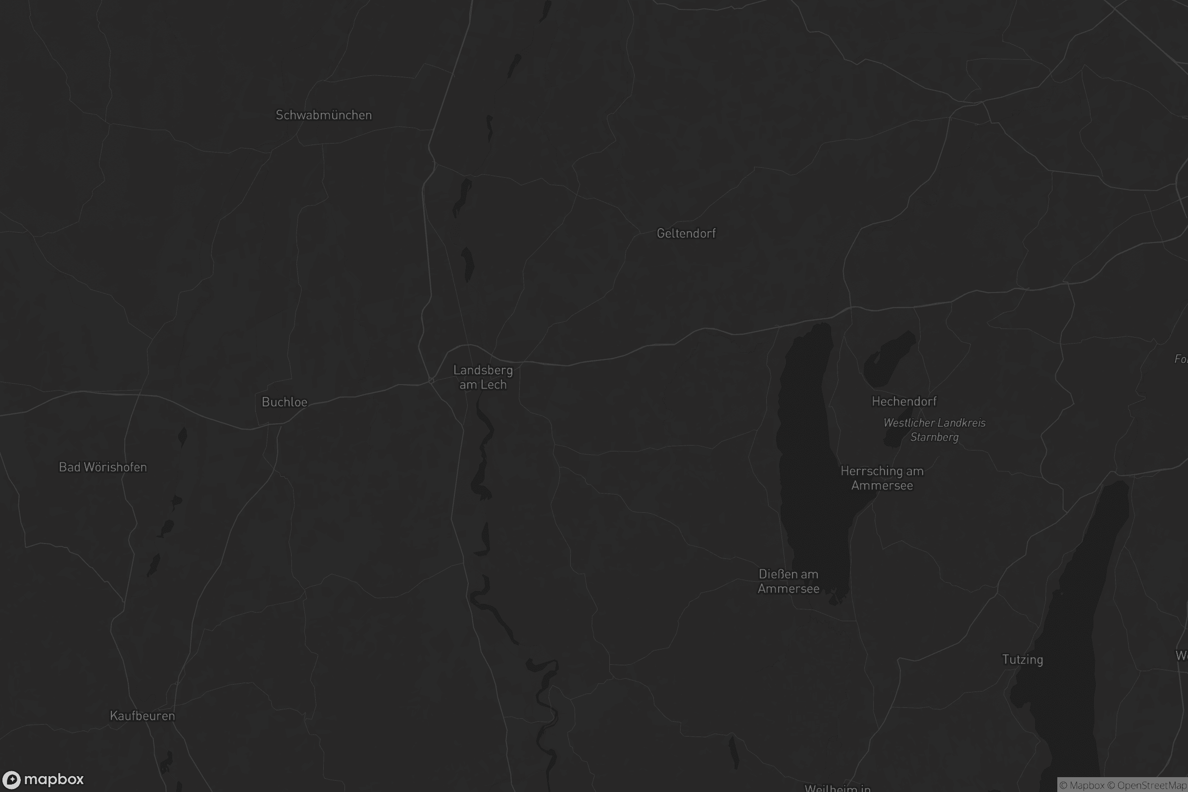 Karte von Landkreis Landsberg am Lech