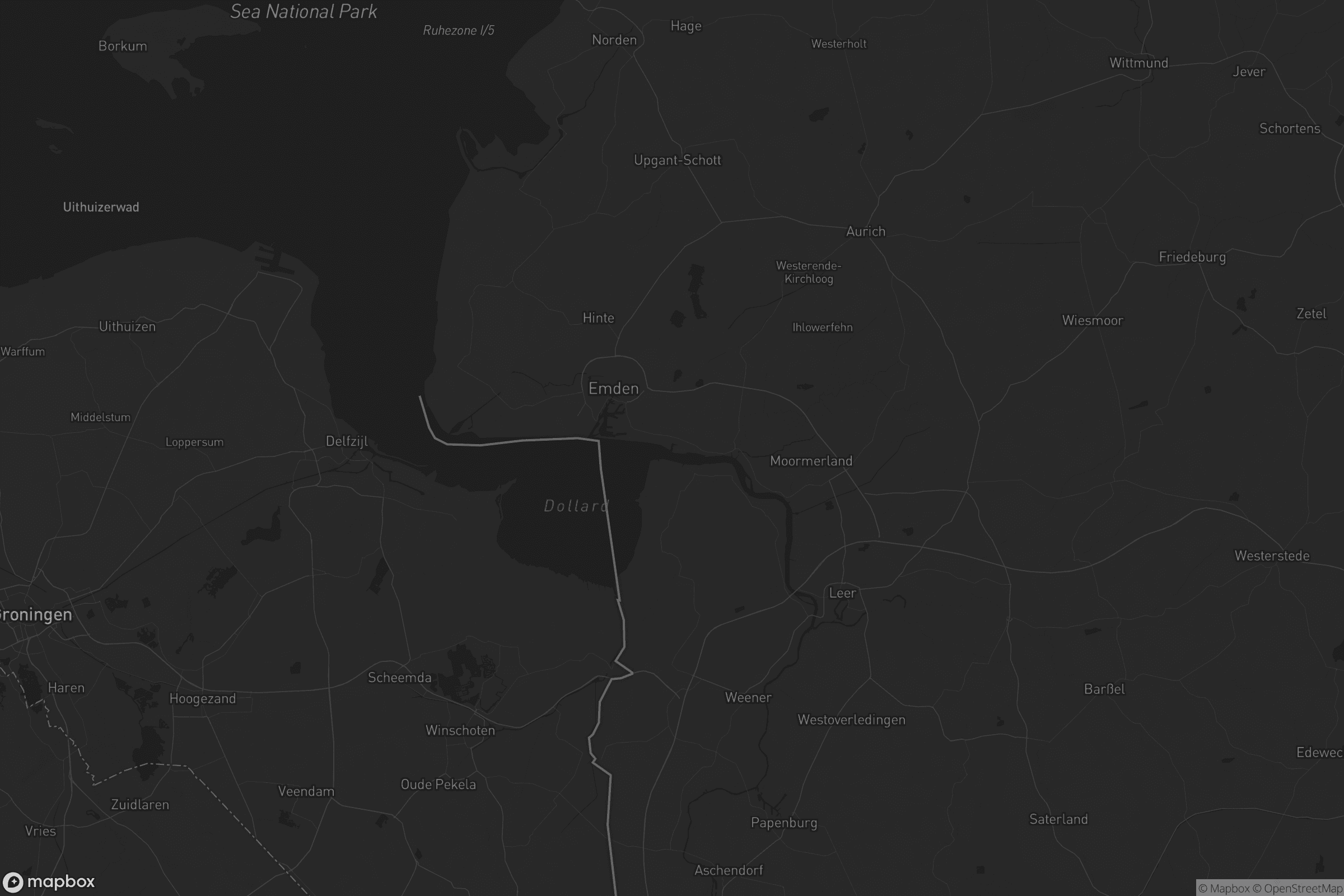 Karte von Landkreis Leer