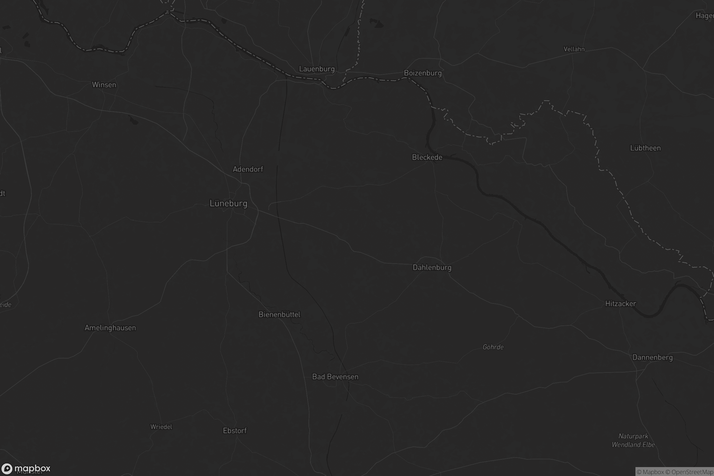 Karte von Landkreis Lüneburg