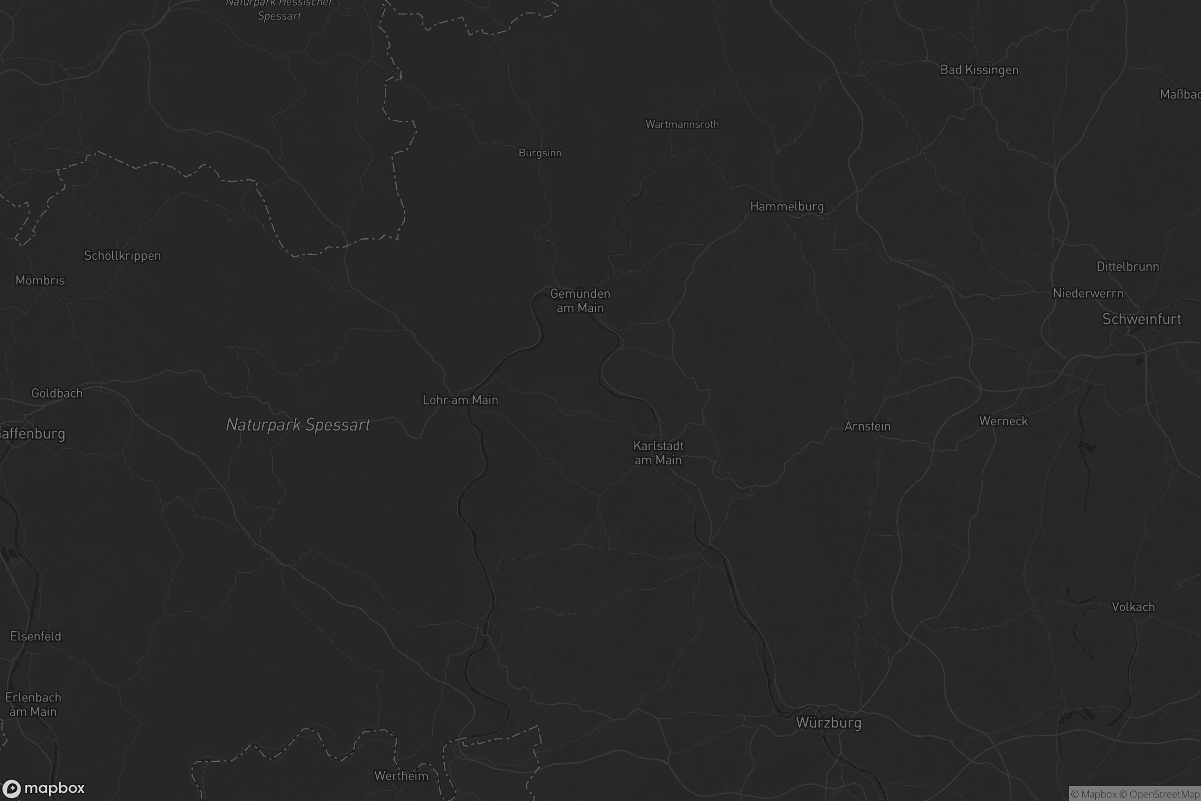 Karte von Landkreis Main-Spessart