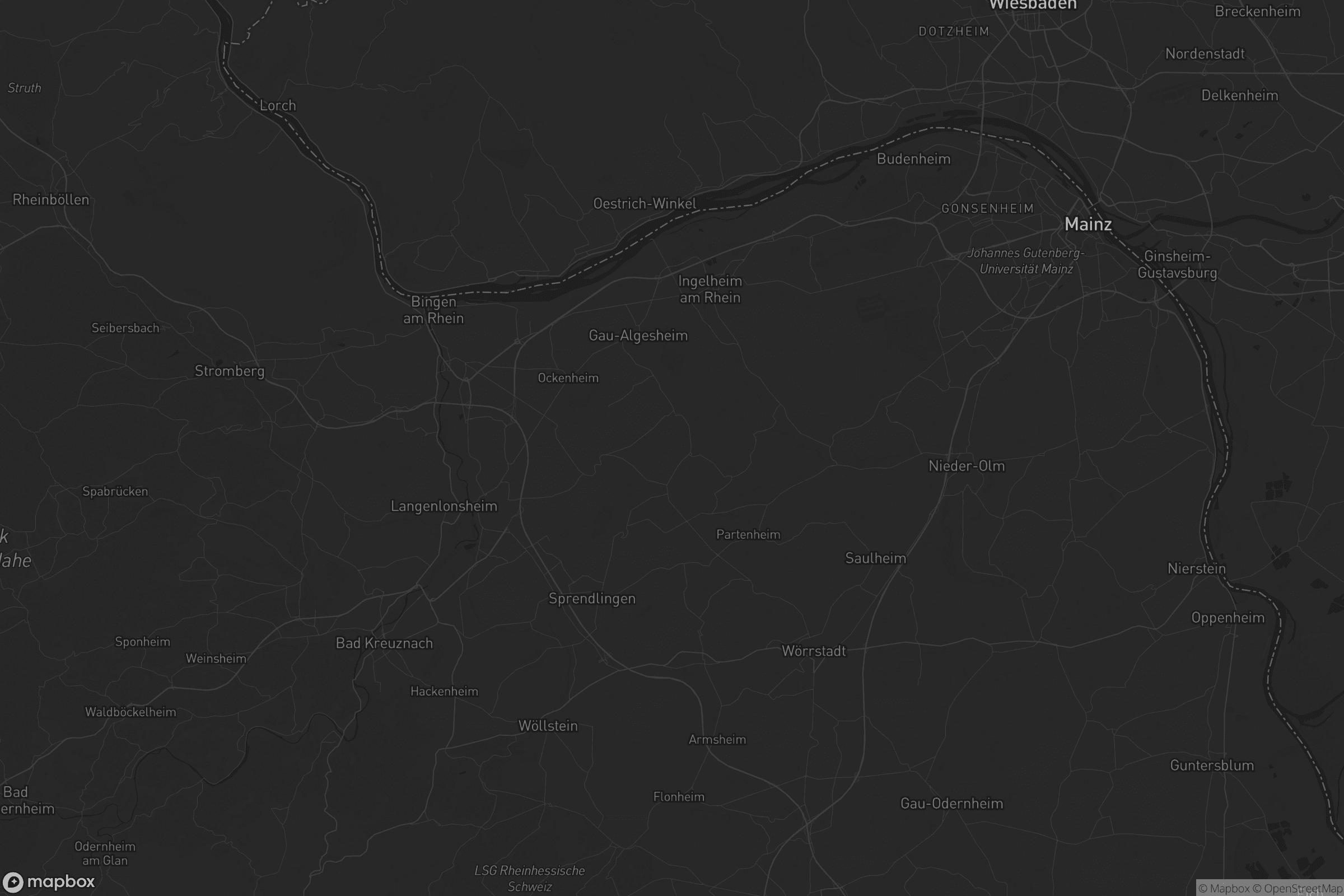 Karte von Landkreis Mainz-Bingen